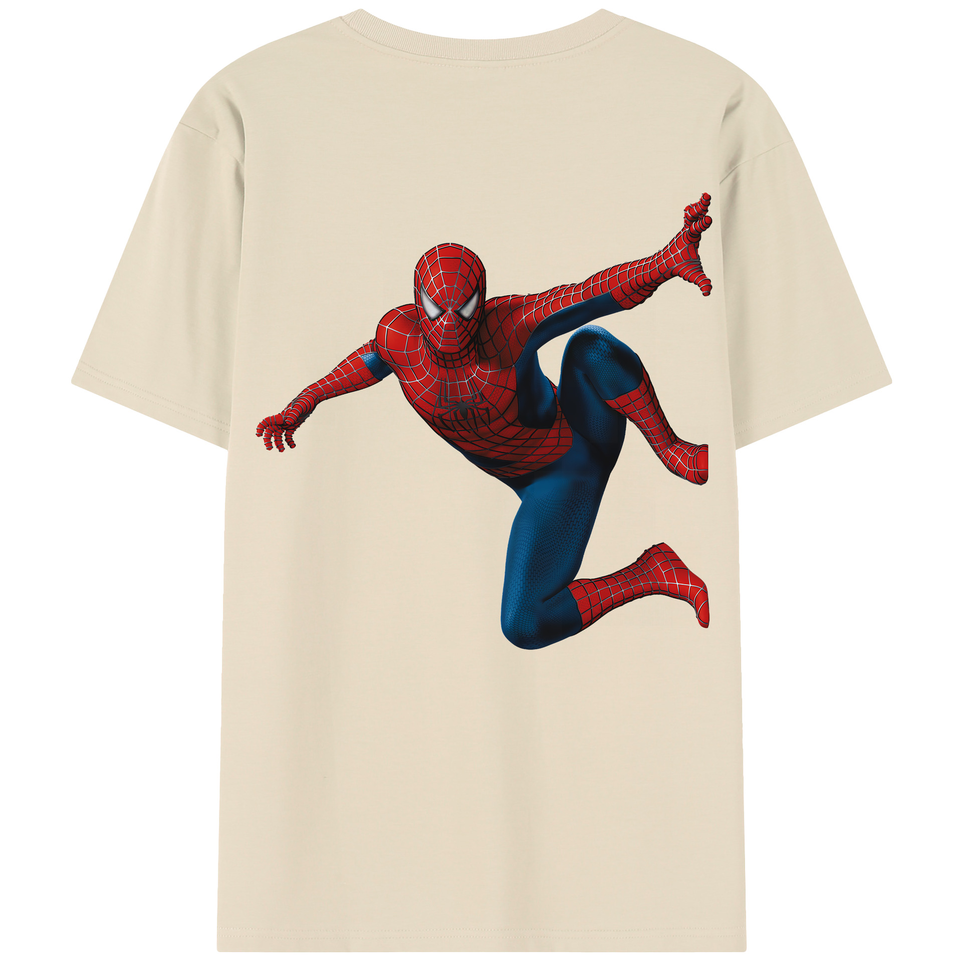 （画像用） Spider Man スパイダーマン 綿100％半袖Tシャツ（背面プリント）