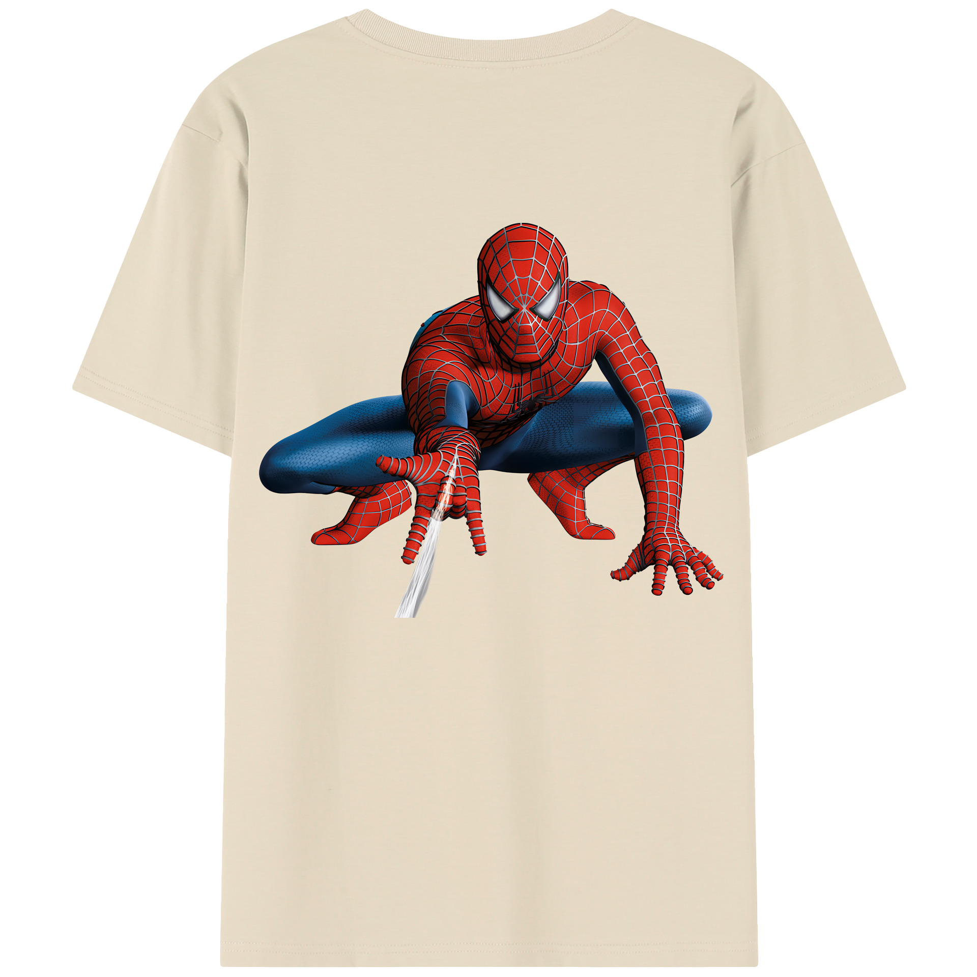 Spider Man スパイダーマン 綿100％半袖Tシャツ（背面プリント）