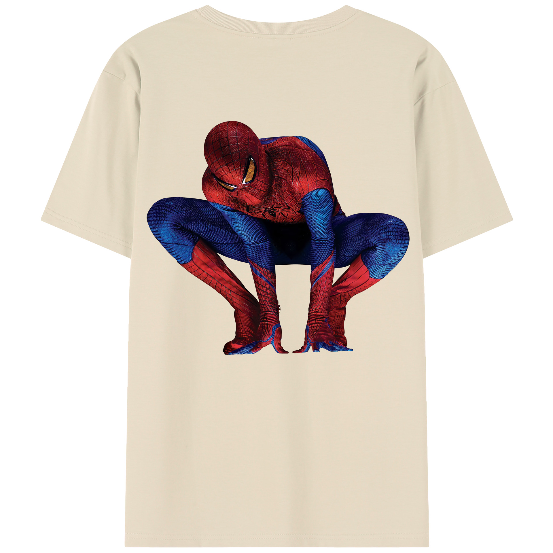 （画像用） Spider Man スパイダーマン 綿100％半袖Tシャツ（背面プリント）