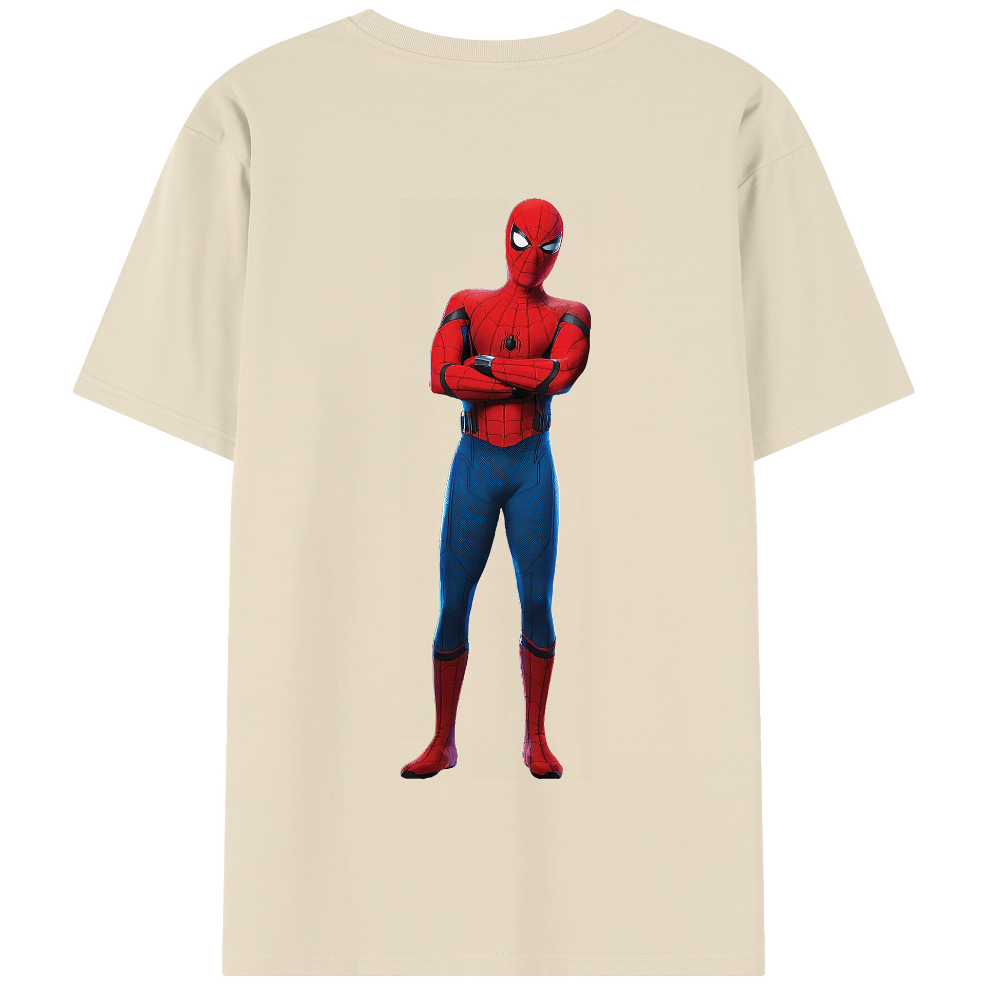 （画像用） Spider Man スパイダーマン 綿100％半袖Tシャツ（背面プリント）
