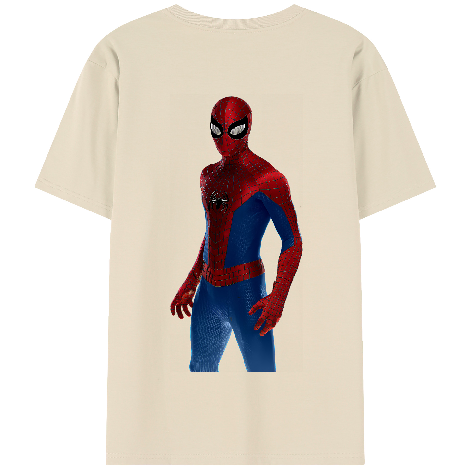 （画像用） Spider Man スパイダーマン 綿100％半袖Tシャツ（背面プリント）