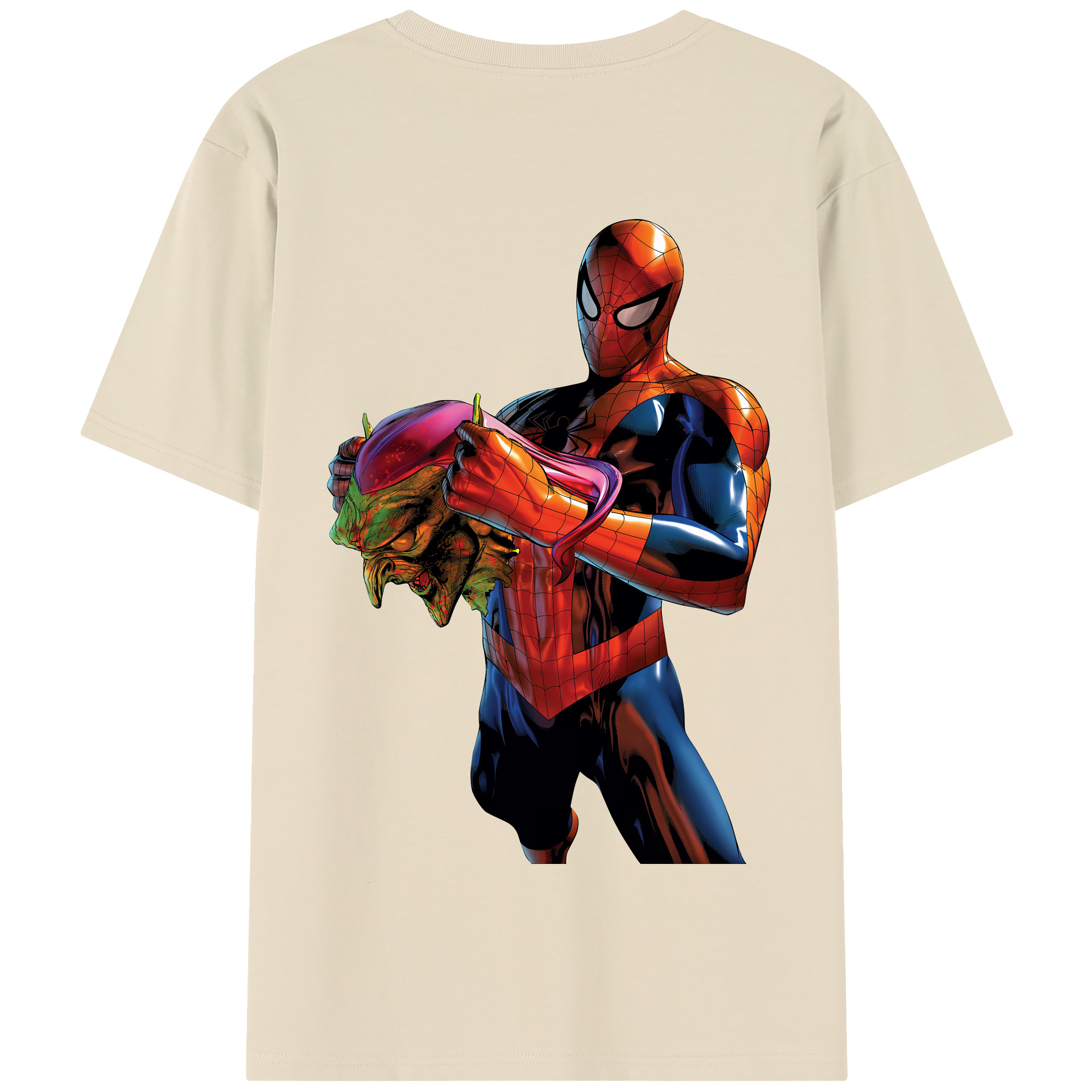 Spider Man スパイダーマン 綿100％半袖Tシャツ（背面プリント）