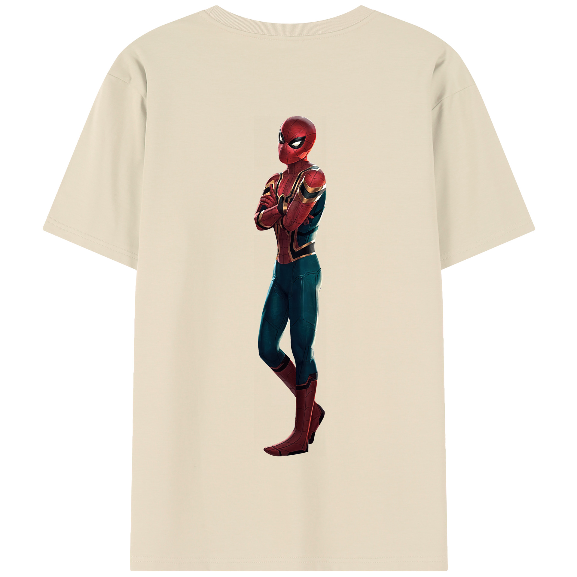 Spider Man スパイダーマン 綿100％半袖Tシャツ（背面プリント）