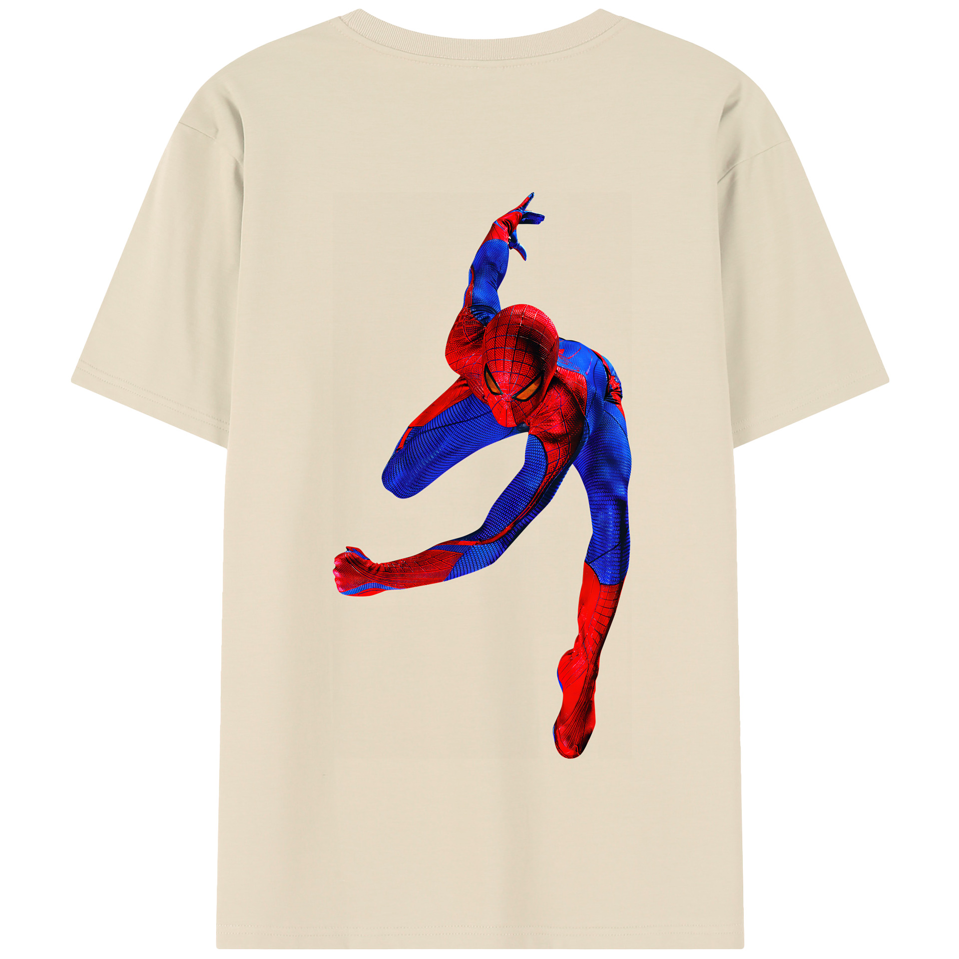 （画像用） Spider Man スパイダーマン 綿100％半袖Tシャツ（背面プリント）