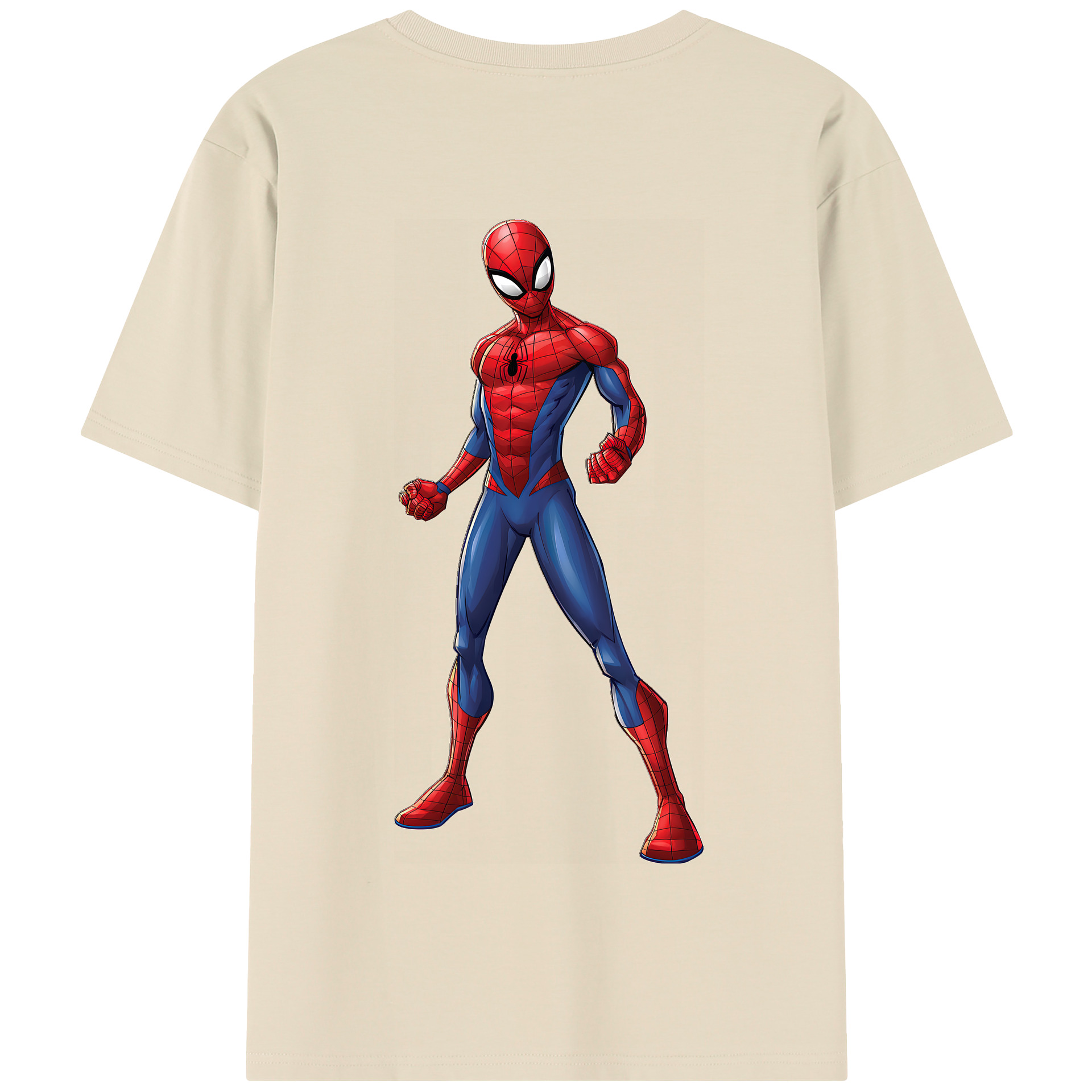（画像用） Spider Man スパイダーマン 綿100％半袖Tシャツ（背面プリント）