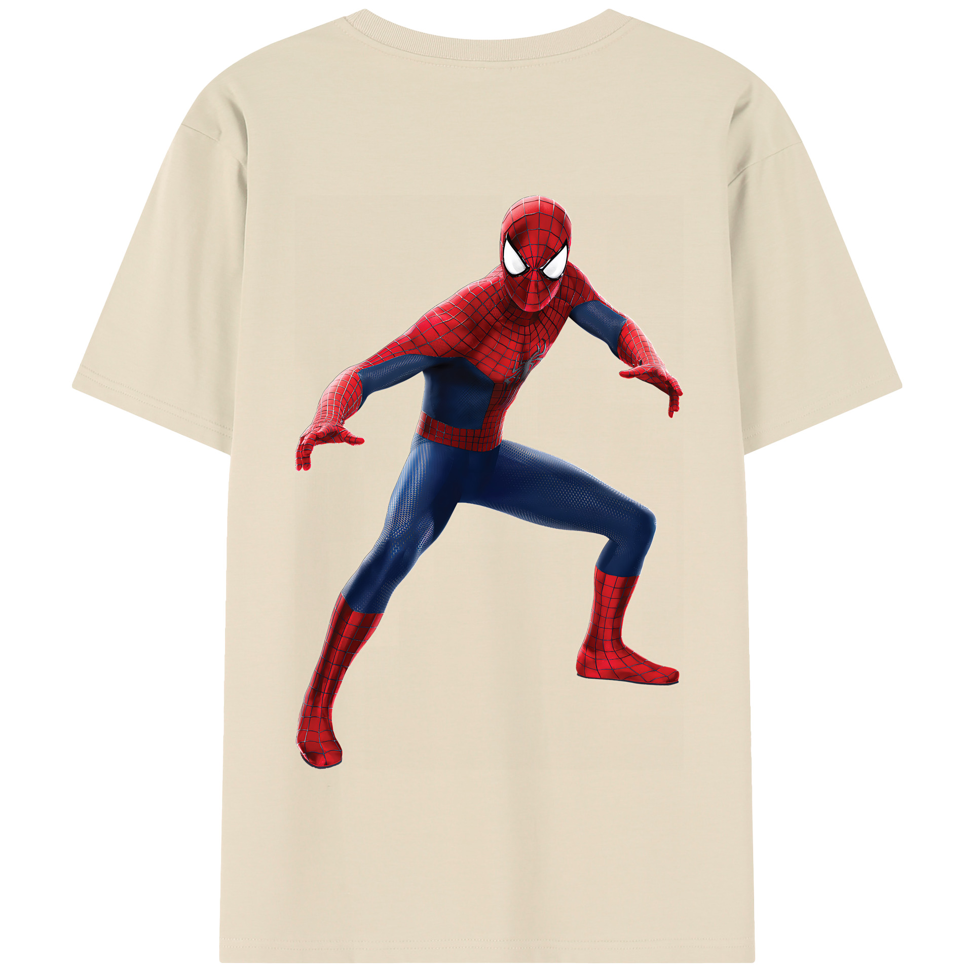 （画像用） Spider Man スパイダーマン 綿100％半袖Tシャツ（背面プリント）