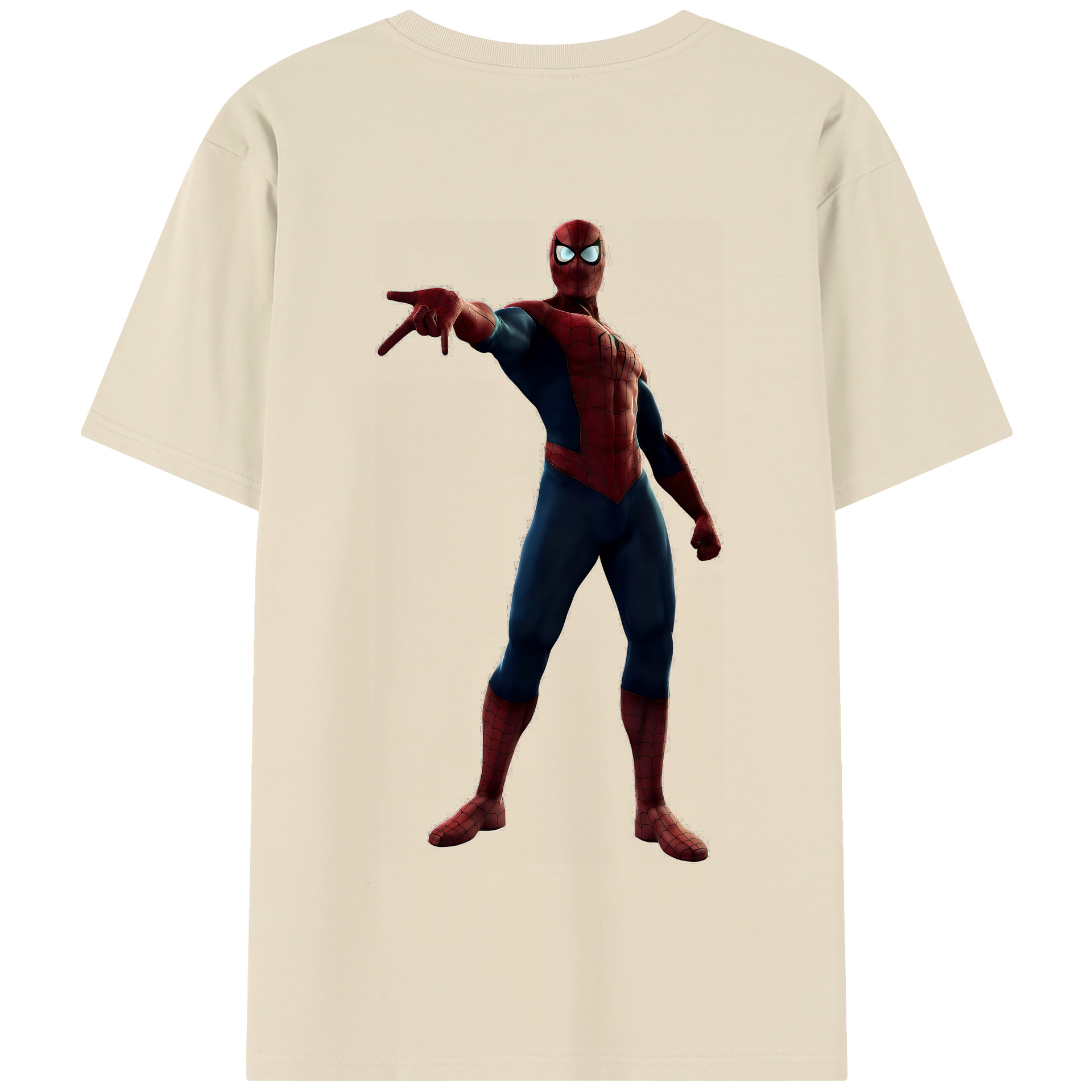 （画像用） Spider Man スパイダーマン 綿100％半袖Tシャツ（背面プリント）