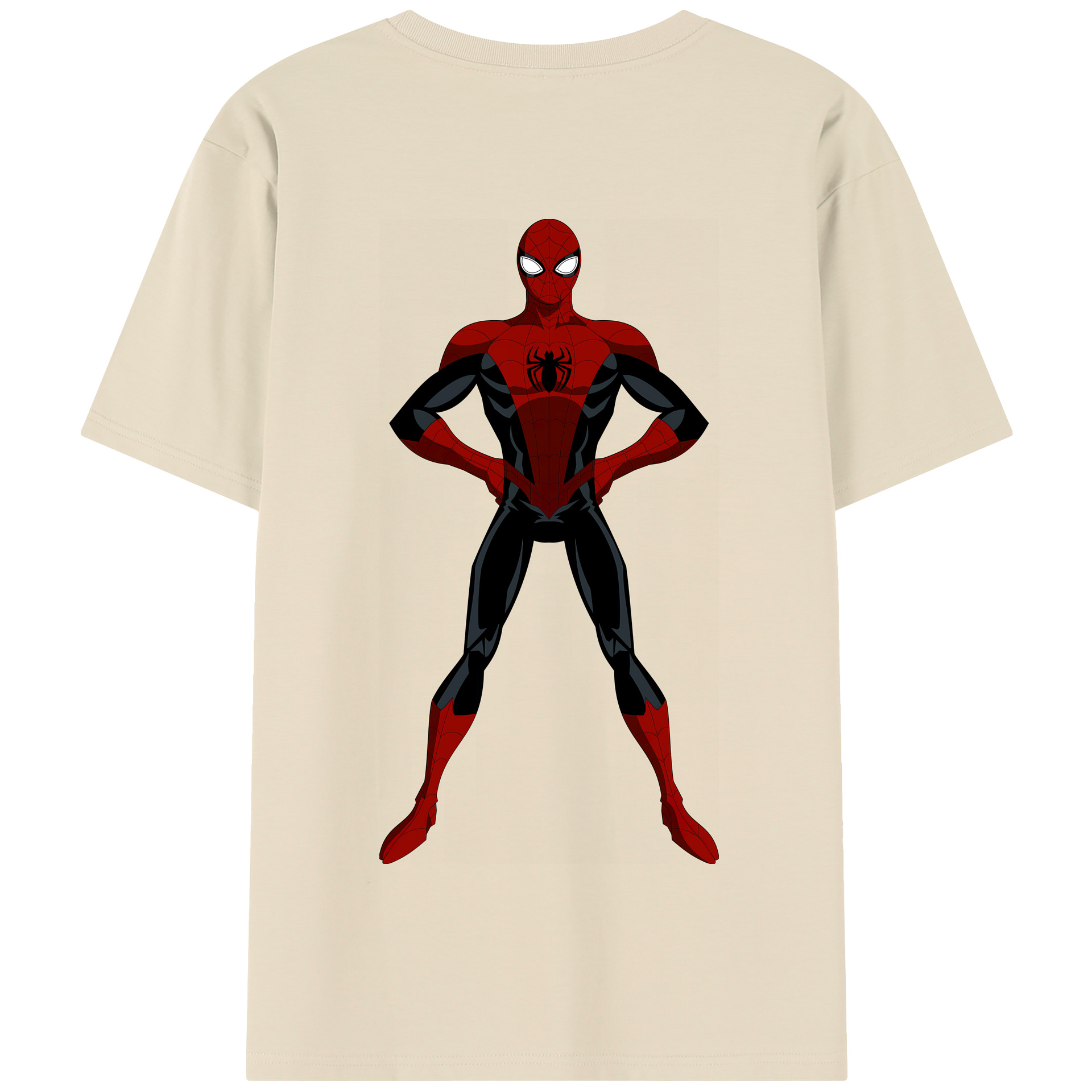 （画像用） Spider Man スパイダーマン 綿100％半袖Tシャツ（背面プリント）