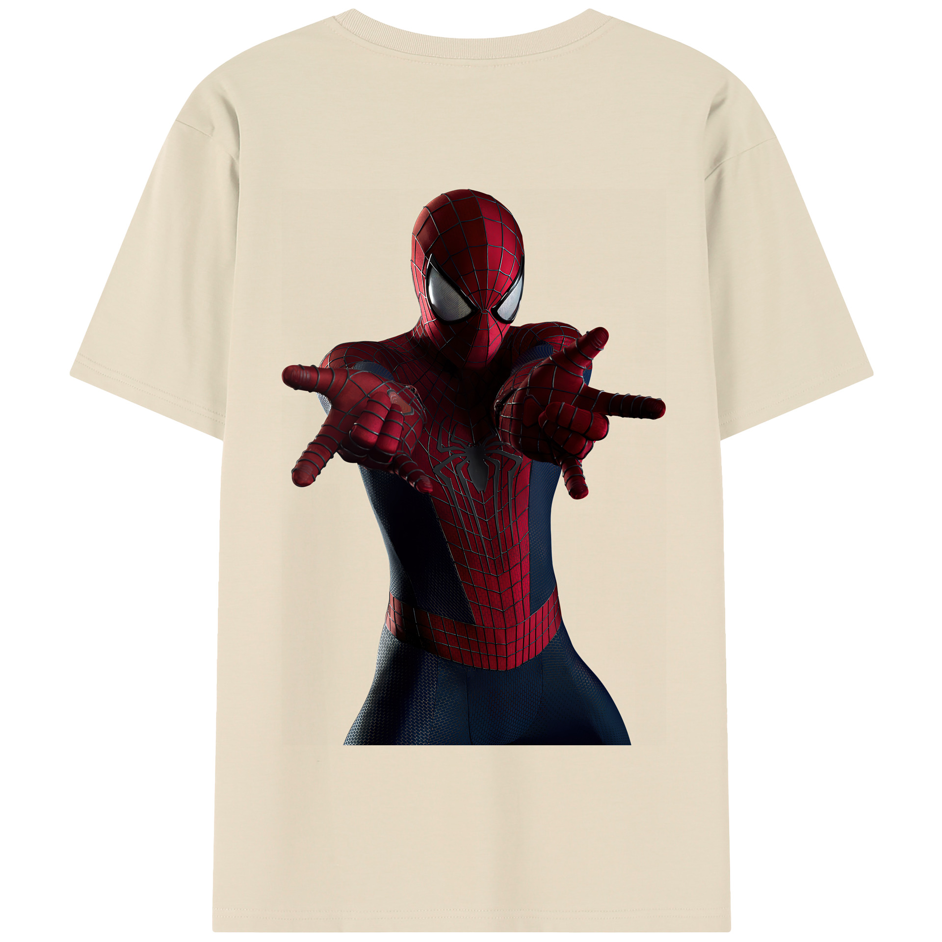 （画像用） Spider Man スパイダーマン 綿100％半袖Tシャツ（背面プリント）