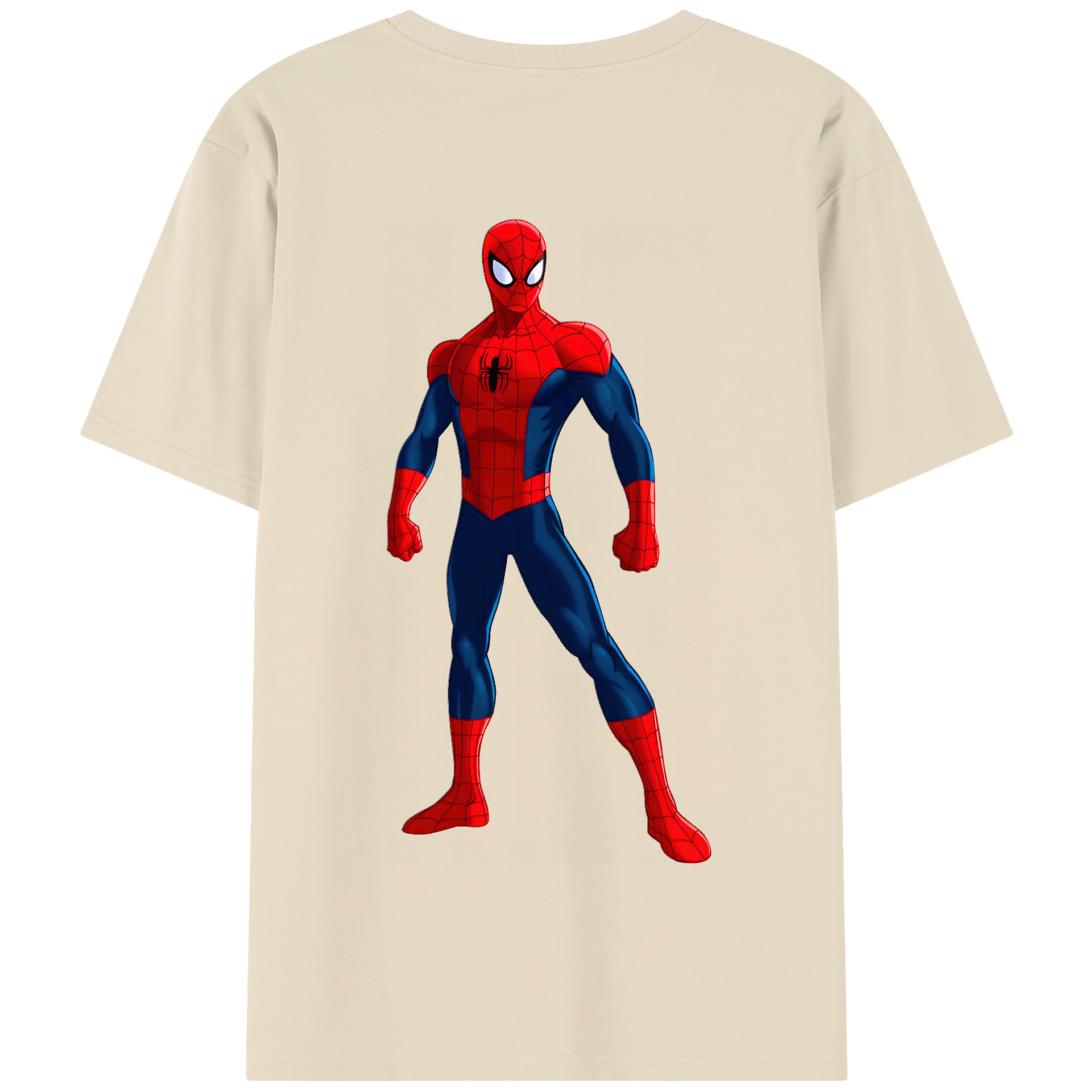 （画像用） Spider Man スパイダーマン 綿100％半袖Tシャツ（背面プリント）