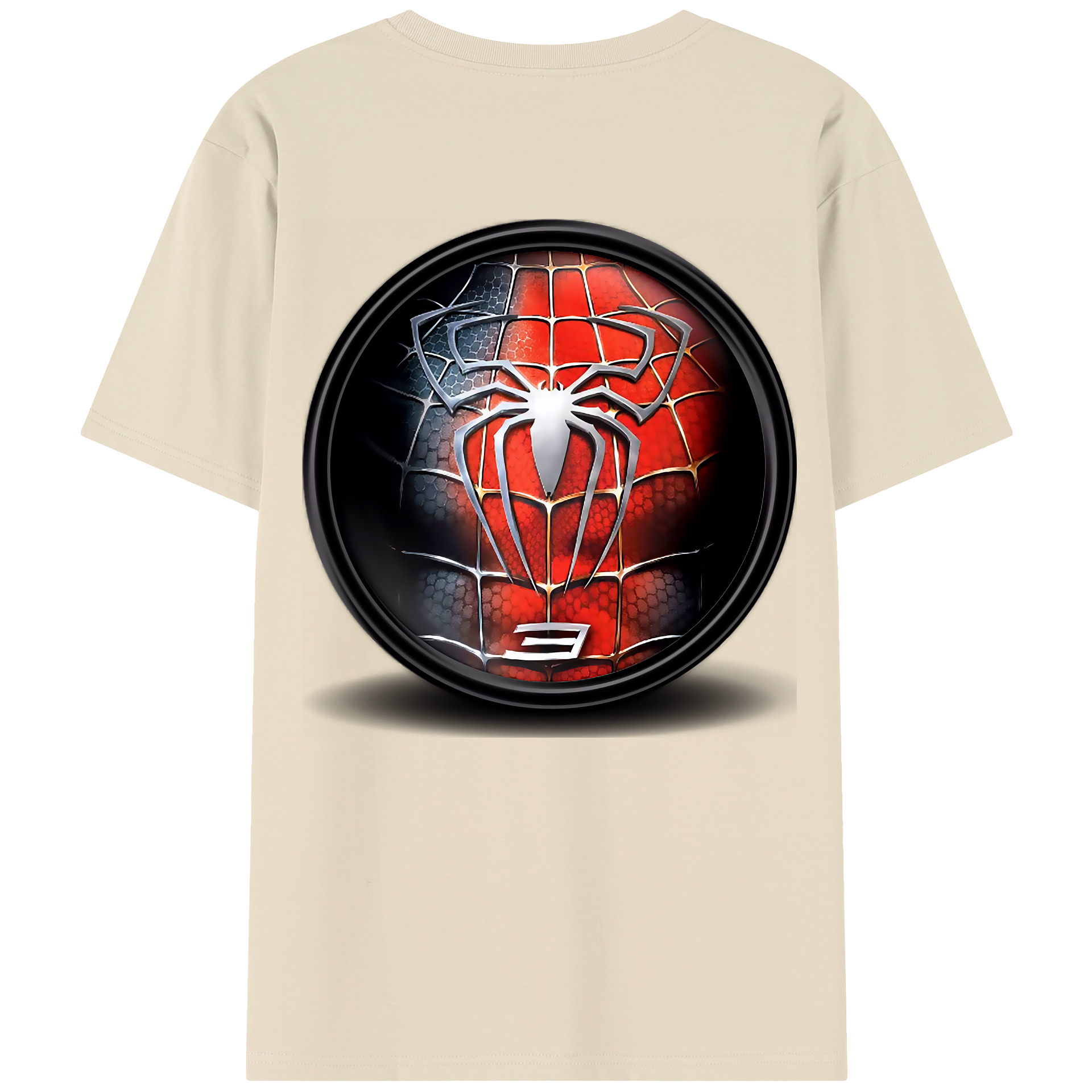 （画像用） Spider Man スパイダーマン 綿100％半袖Tシャツ（背面プリント）