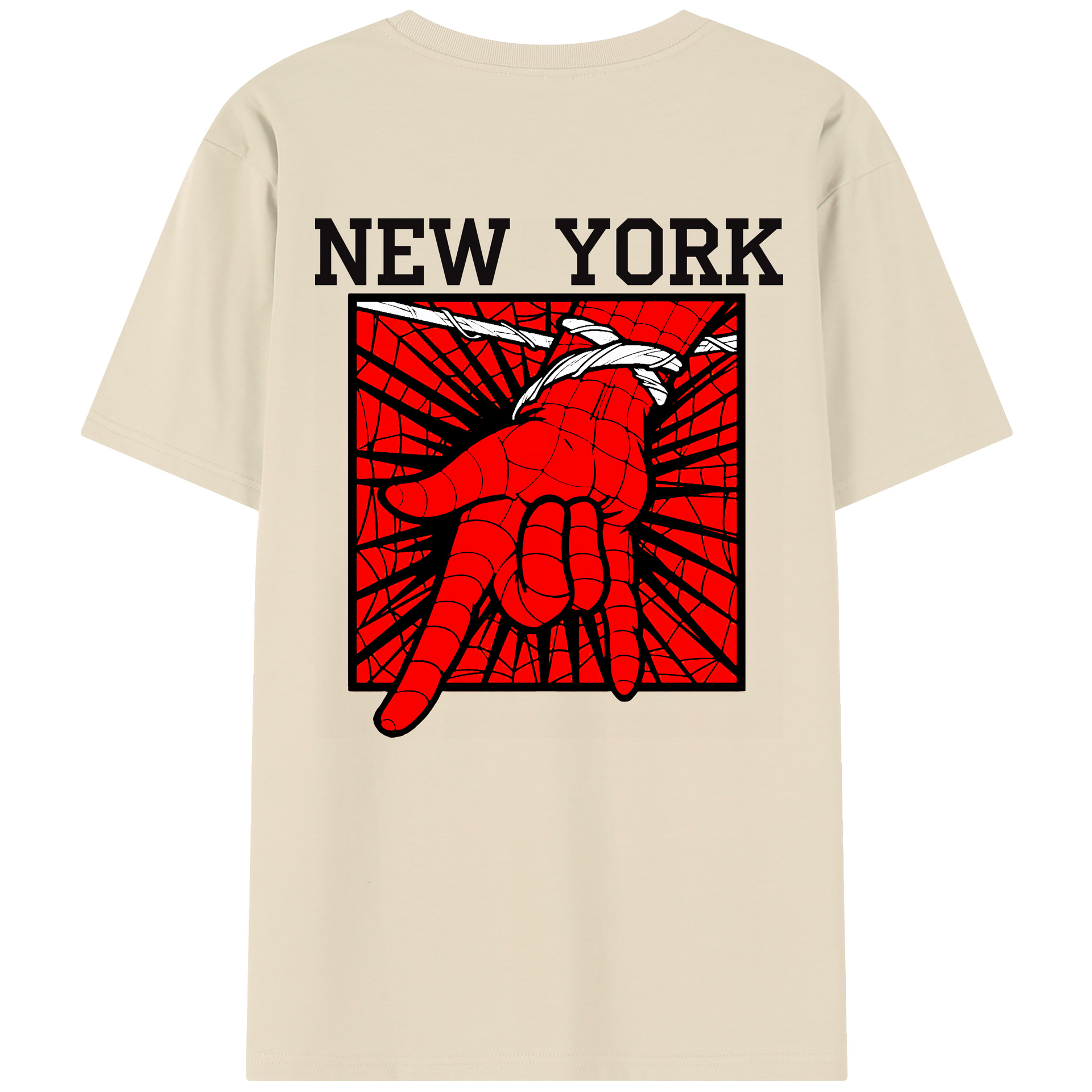 （画像用） Spider Man スパイダーマン 綿100％半袖Tシャツ（背面プリント）