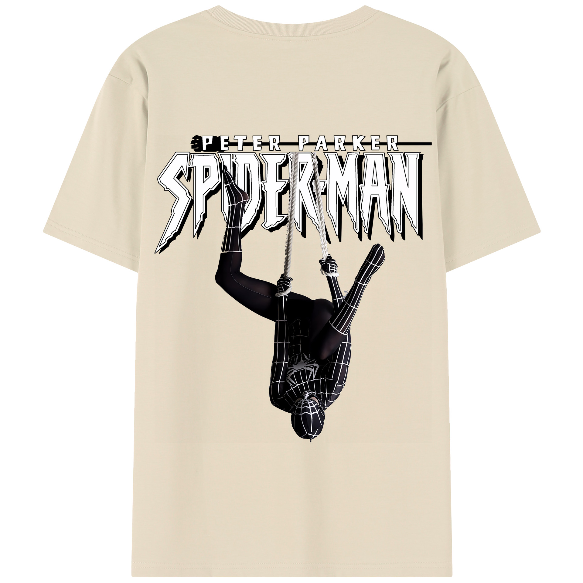 （画像用） Spider Man スパイダーマン 綿100％半袖Tシャツ（背面プリント）