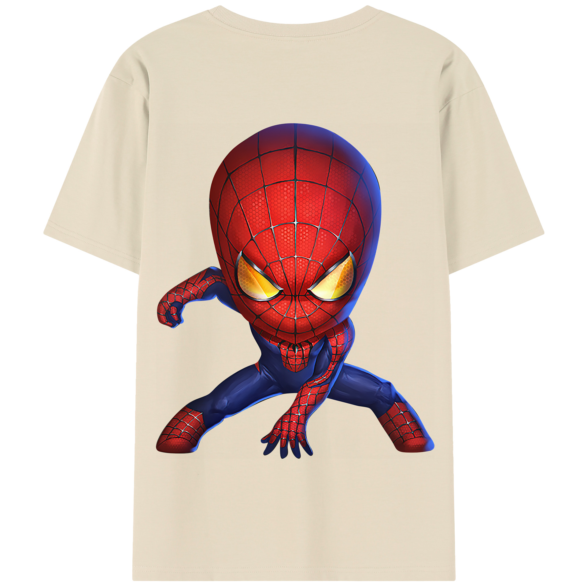 （画像用） Spider Man スパイダーマン 綿100％半袖Tシャツ（背面プリント）