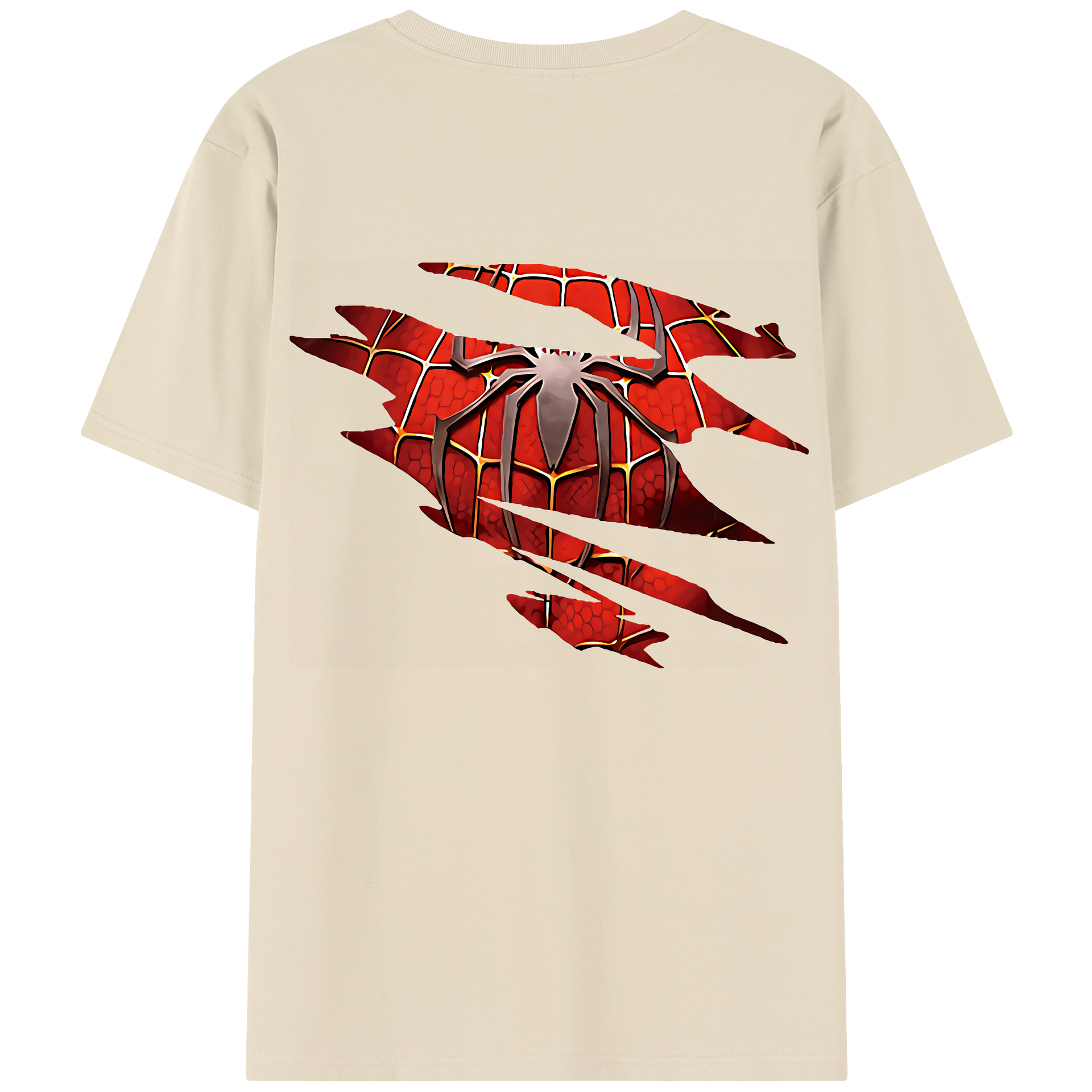 （画像用） Spider Man スパイダーマン 綿100％半袖Tシャツ（背面プリント）