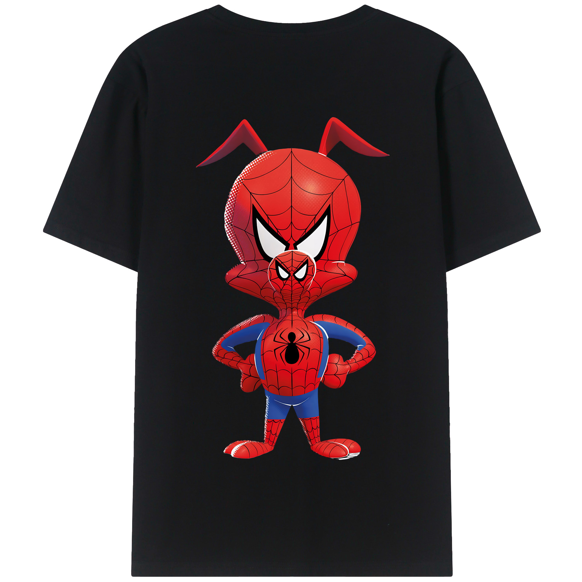 （画像用） Spider Man スパイダーマン 綿100％半袖Tシャツ（背面プリント）