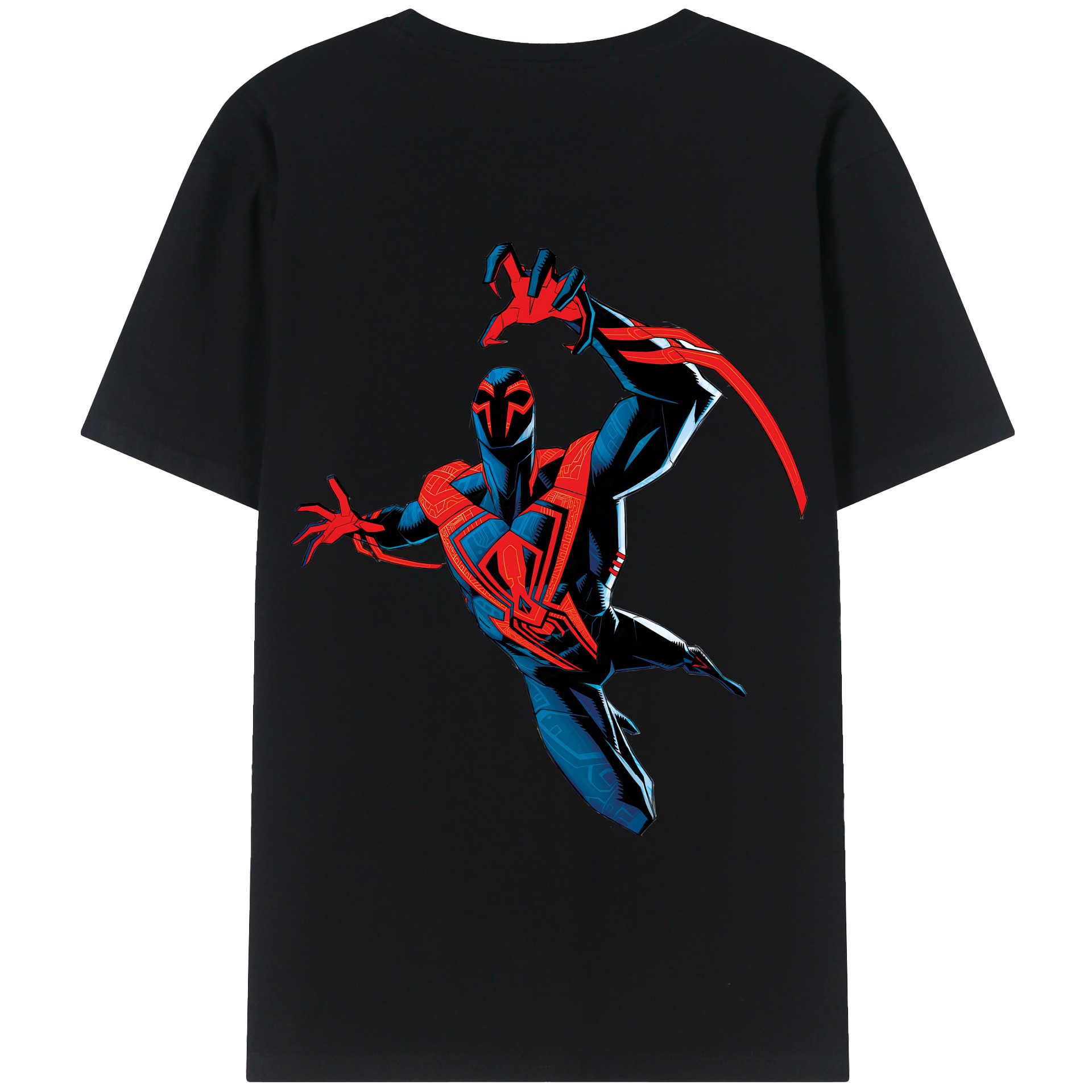 （画像用） Spider Man スパイダーマン 綿100％半袖Tシャツ（背面プリント）