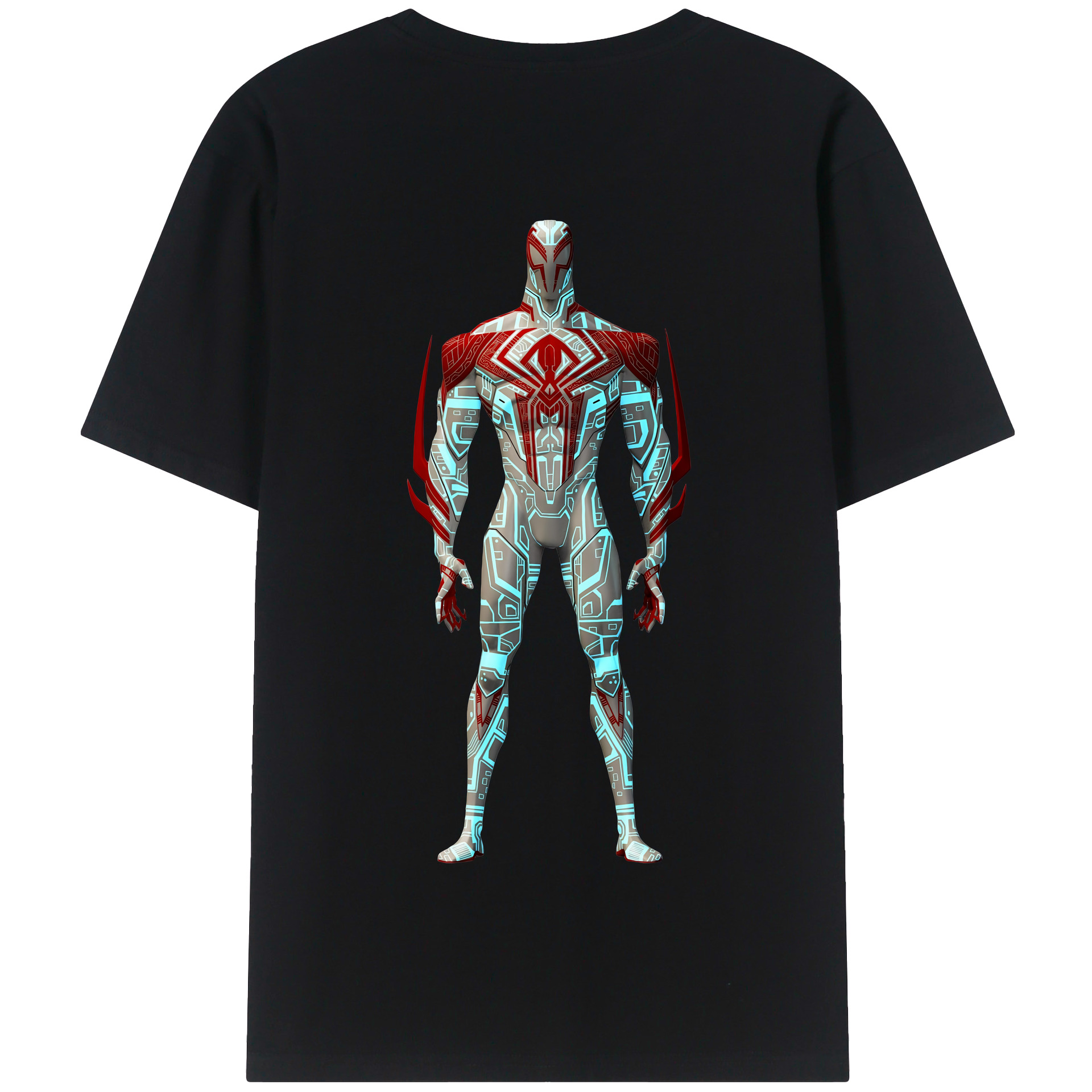 （画像用） Spider Man スパイダーマン 綿100％半袖Tシャツ（背面プリント）