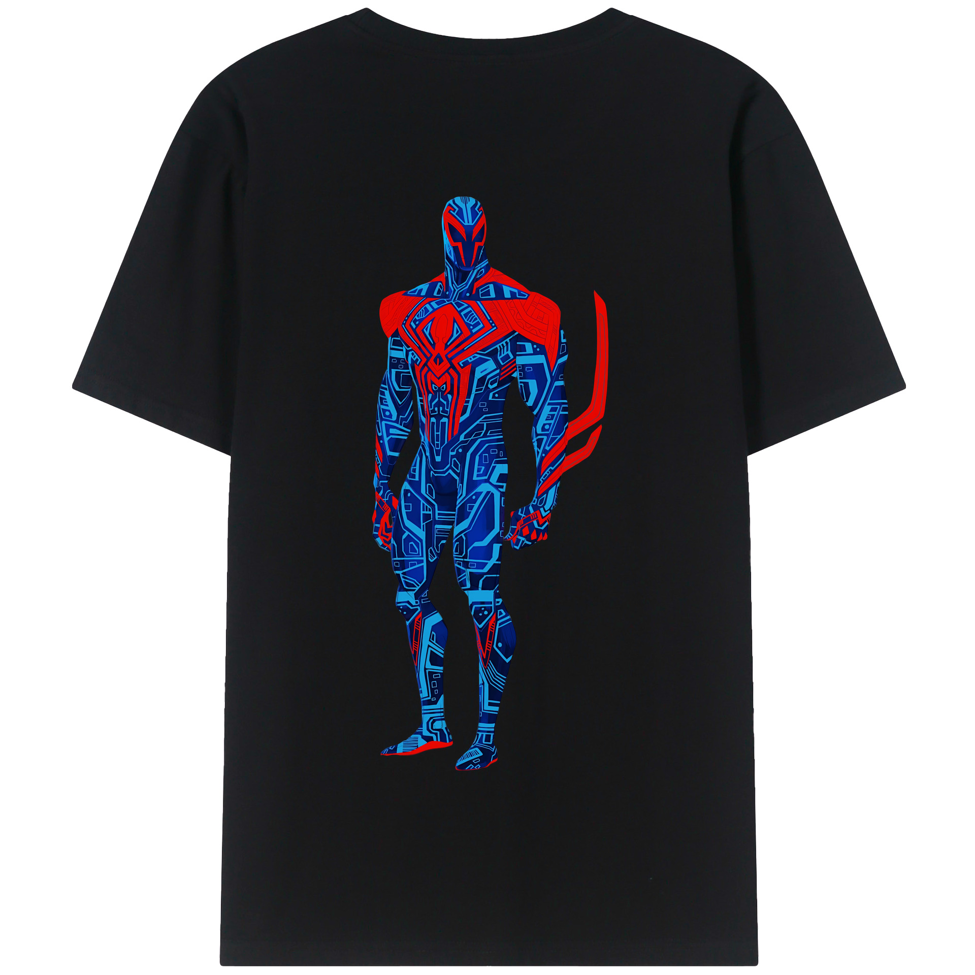 （画像用） Spider Man スパイダーマン 綿100％半袖Tシャツ（背面プリント）