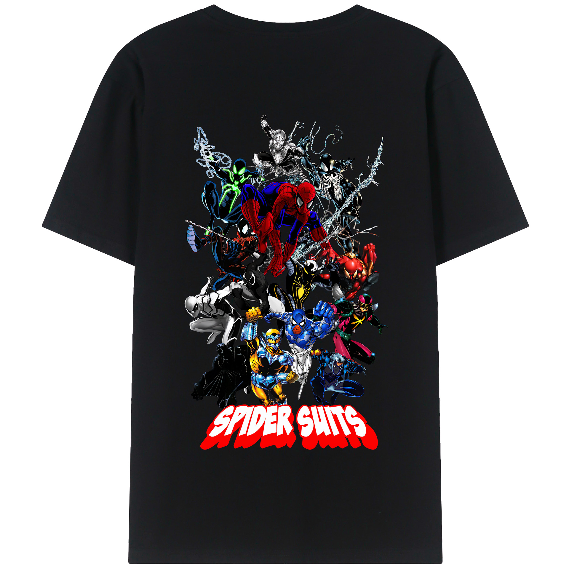 （画像用） Spider Man スパイダーマン 綿100％半袖Tシャツ（背面プリント）