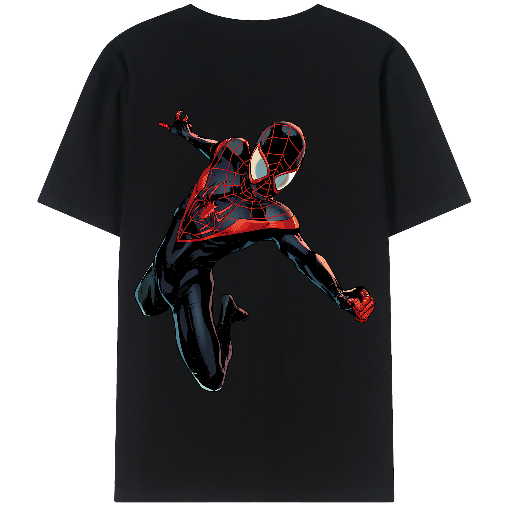 （画像用） Spider Man スパイダーマン 綿100％半袖Tシャツ（背面プリント）