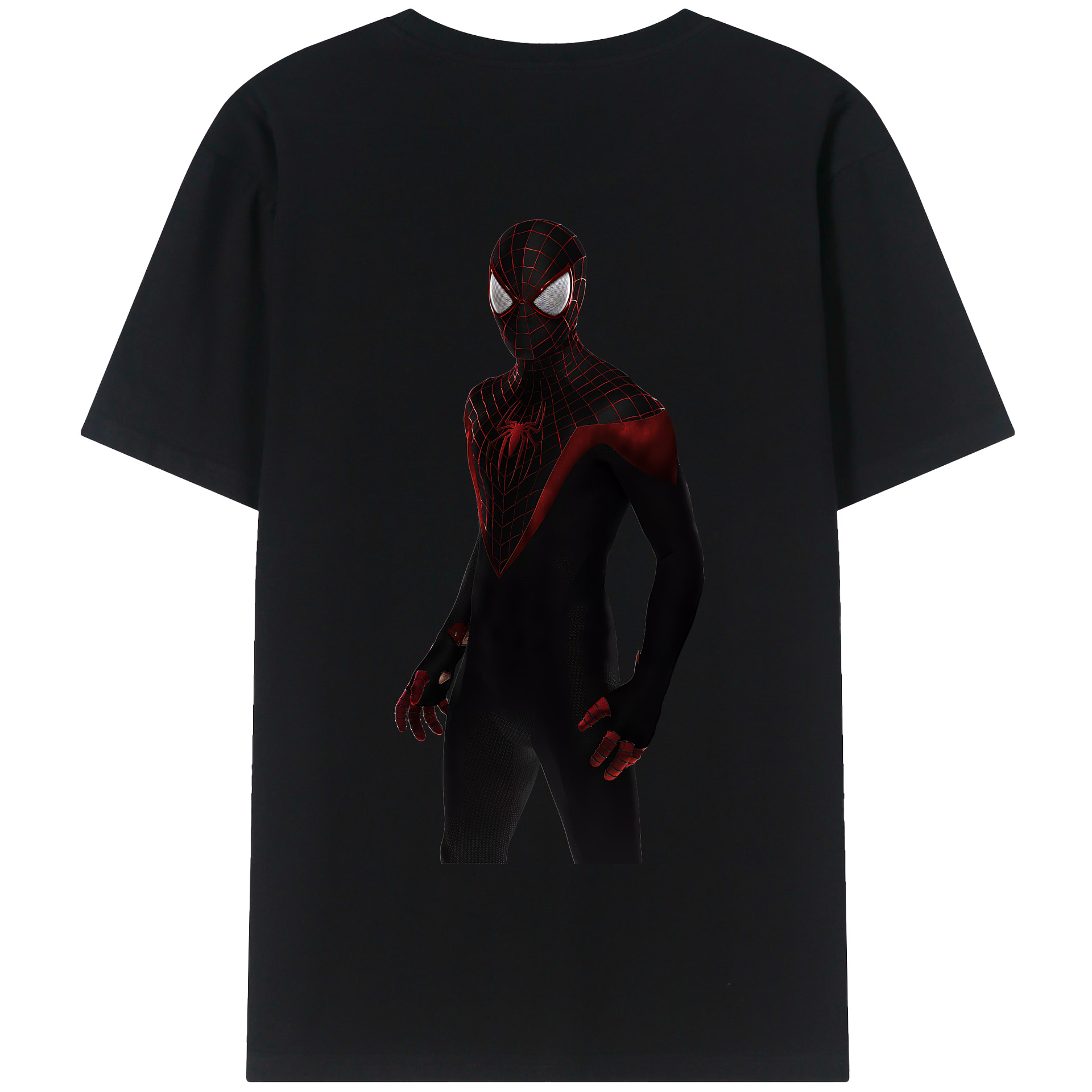 （画像用） Spider Man スパイダーマン 綿100％半袖Tシャツ（背面プリント）