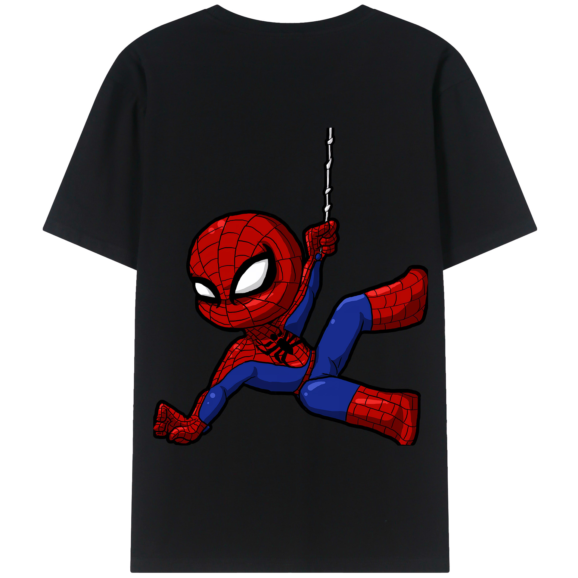 （画像用） Spider Man スパイダーマン 綿100％半袖Tシャツ（背面プリント）