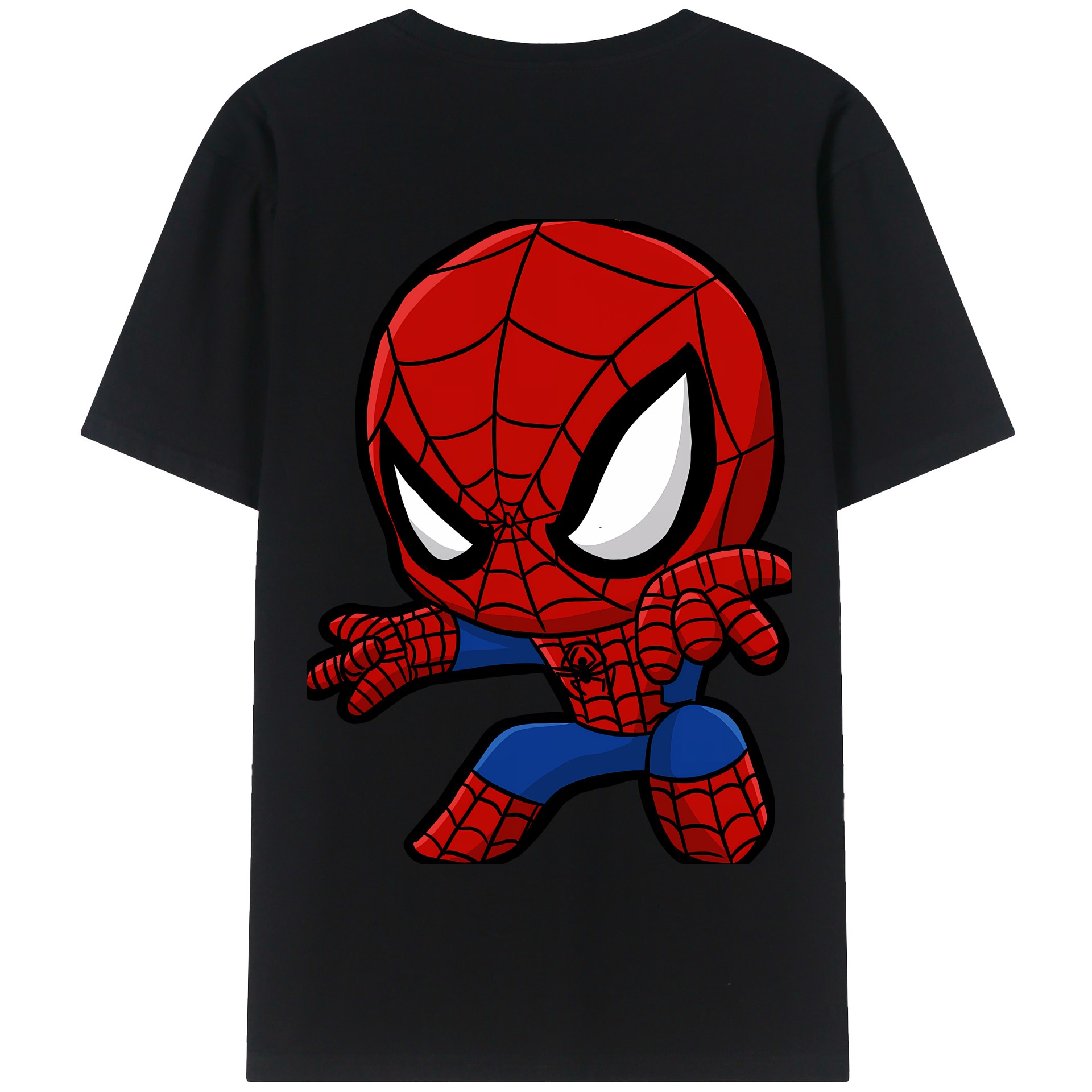 （画像用） Spider Man スパイダーマン 綿100％半袖Tシャツ（背面プリント）