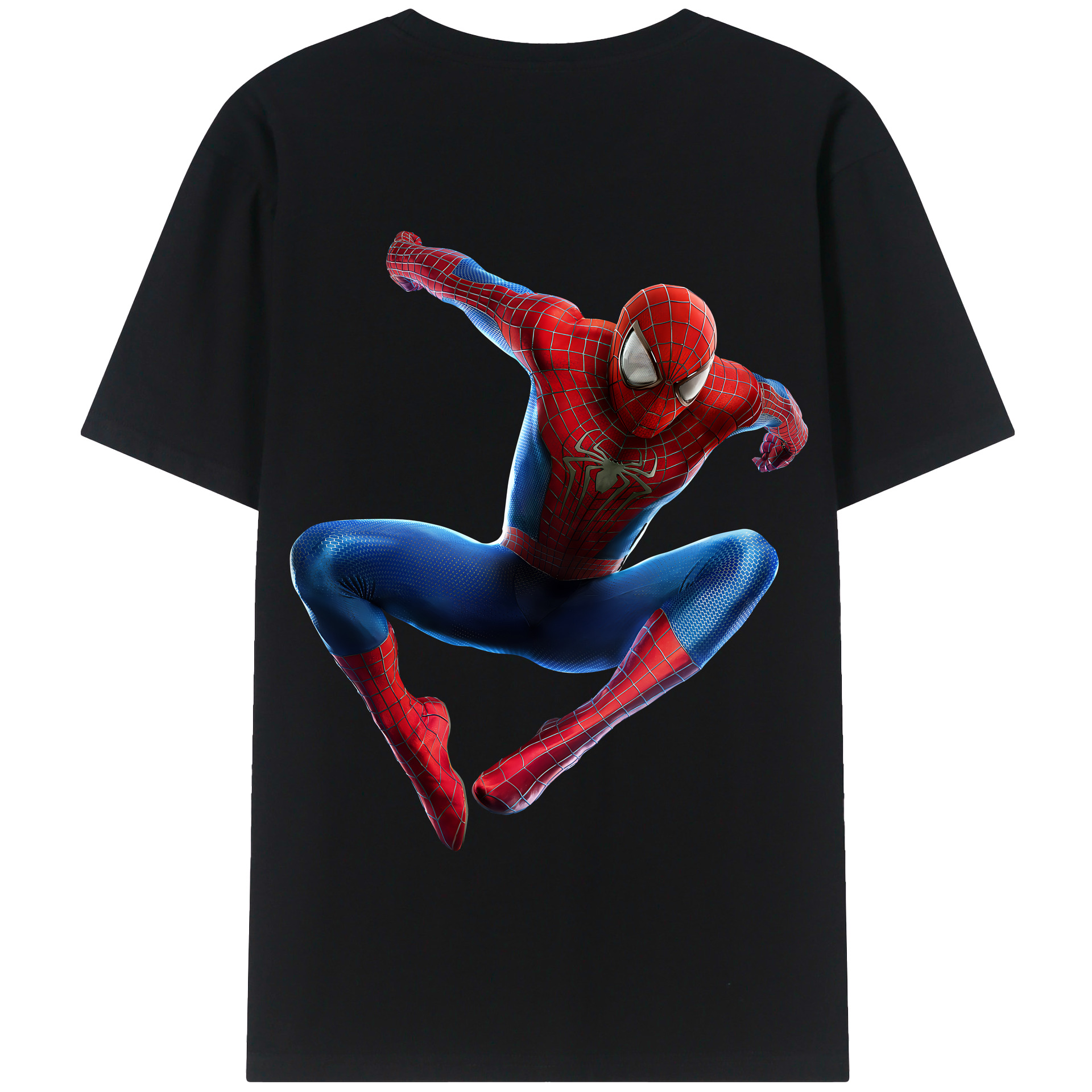 （画像用） Spider Man スパイダーマン 綿100％半袖Tシャツ（背面プリント）