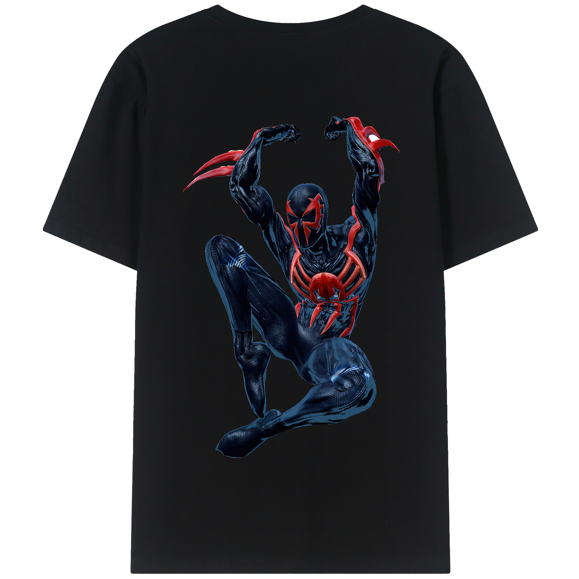 Spider Man スパイダーマン 綿100％半袖Tシャツ（背面プリント）