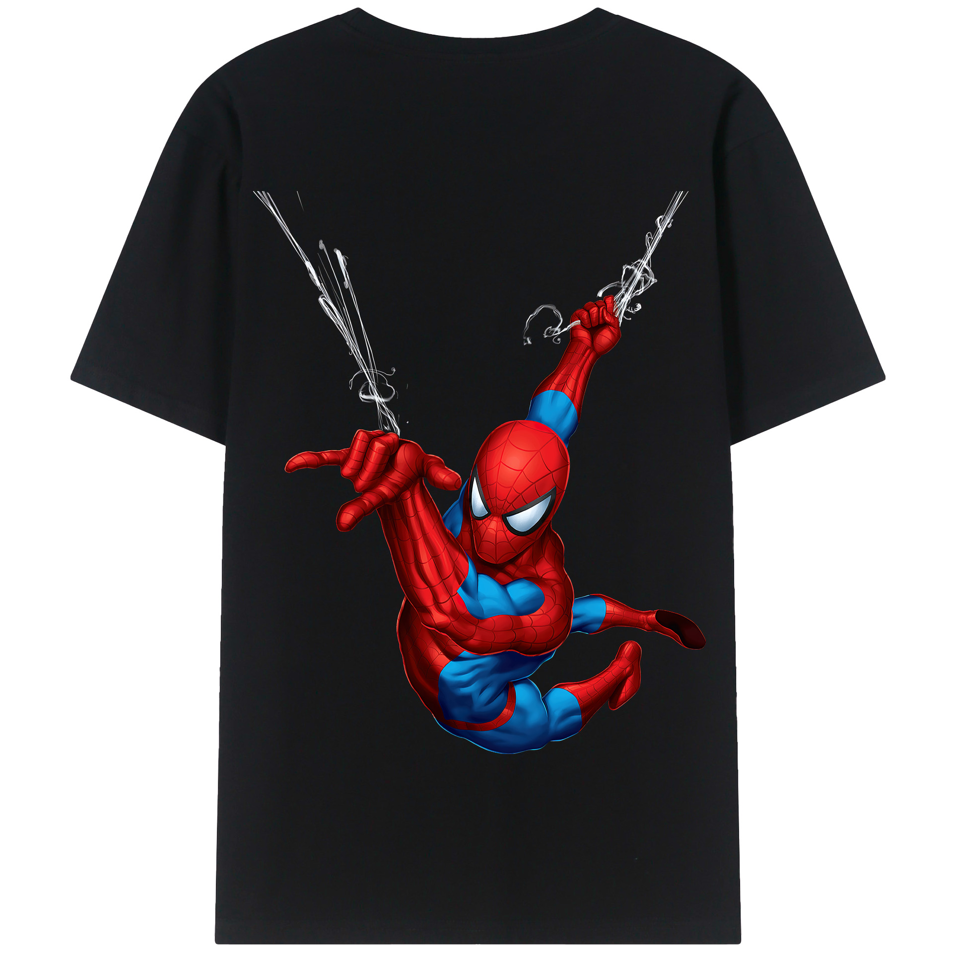 Spider Man スパイダーマン 綿100％半袖Tシャツ（背面プリント）