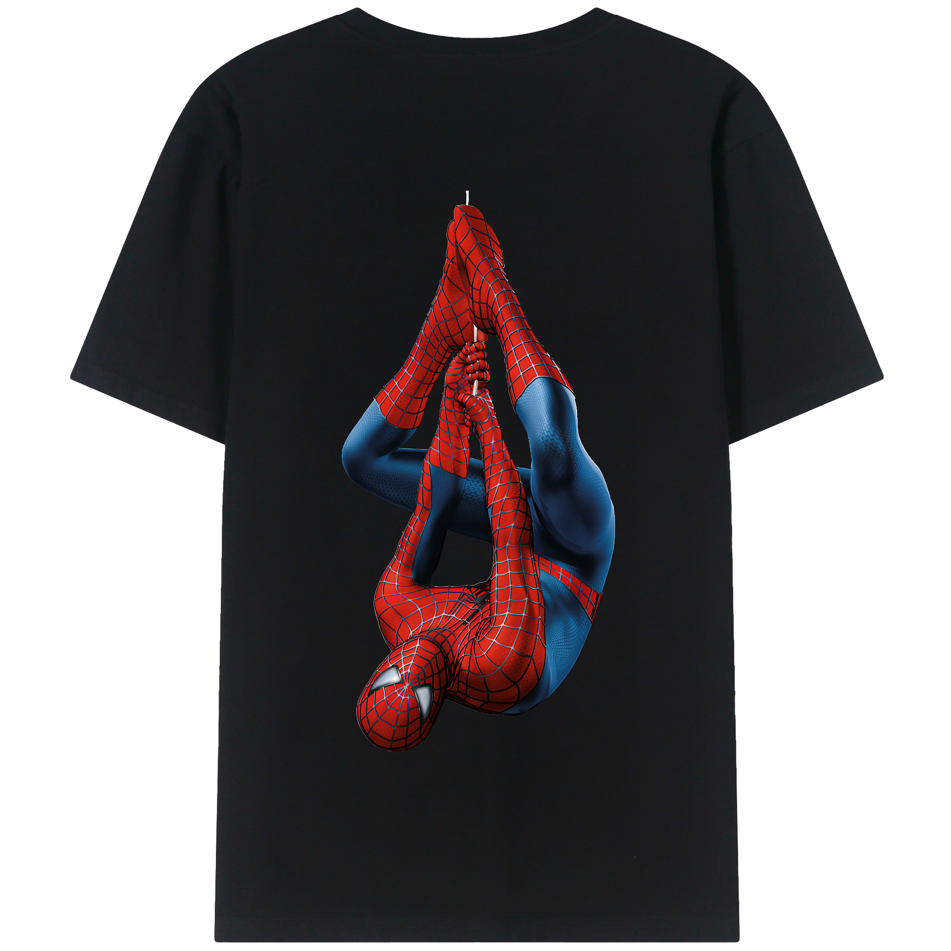 Spider Man スパイダーマン 綿100％半袖Tシャツ（背面プリント）