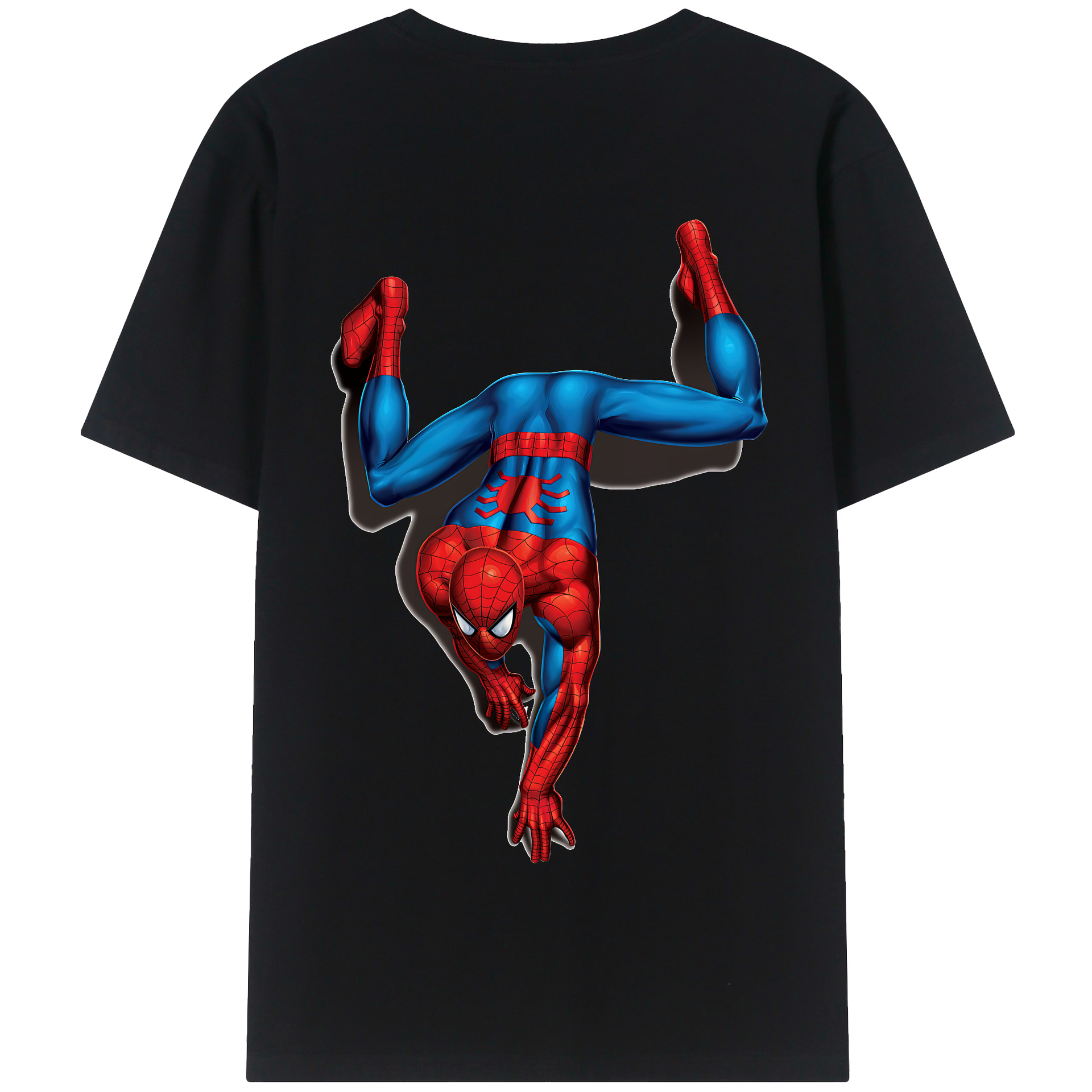 （画像用） Spider Man スパイダーマン 綿100％半袖Tシャツ（背面プリント）