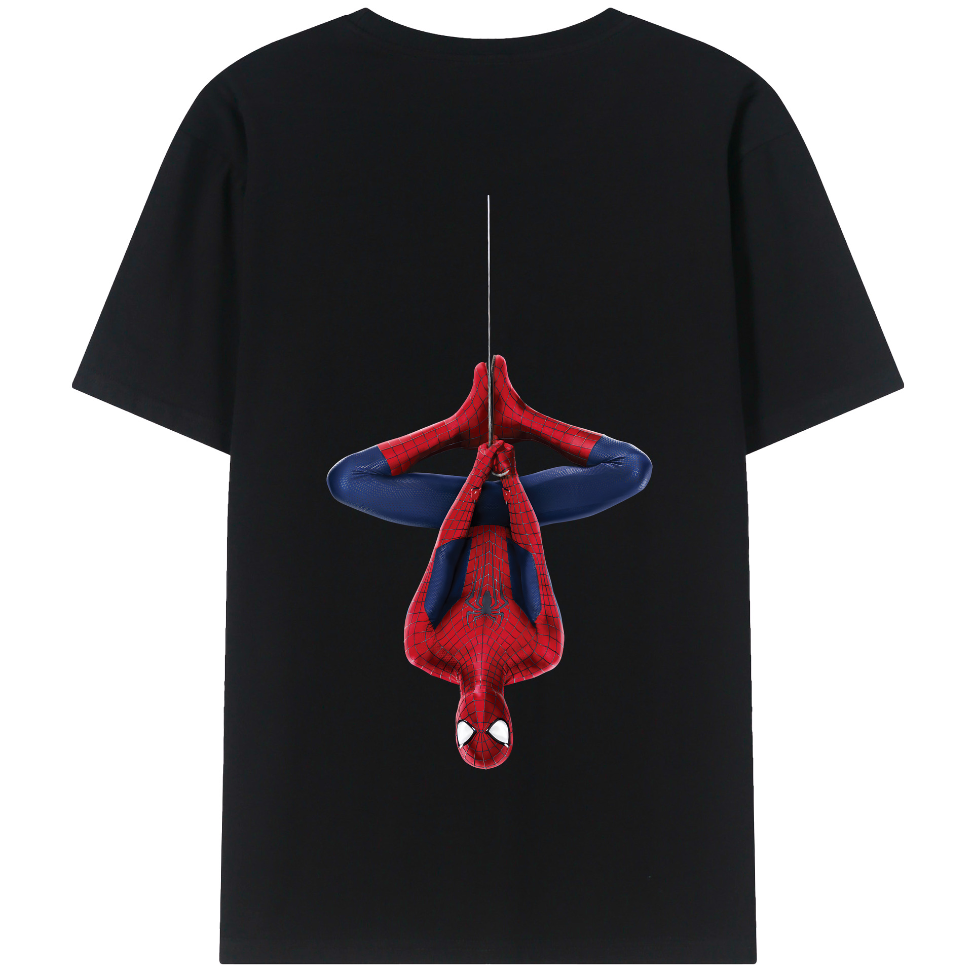 （画像用） Spider Man スパイダーマン 綿100％半袖Tシャツ（背面プリント）