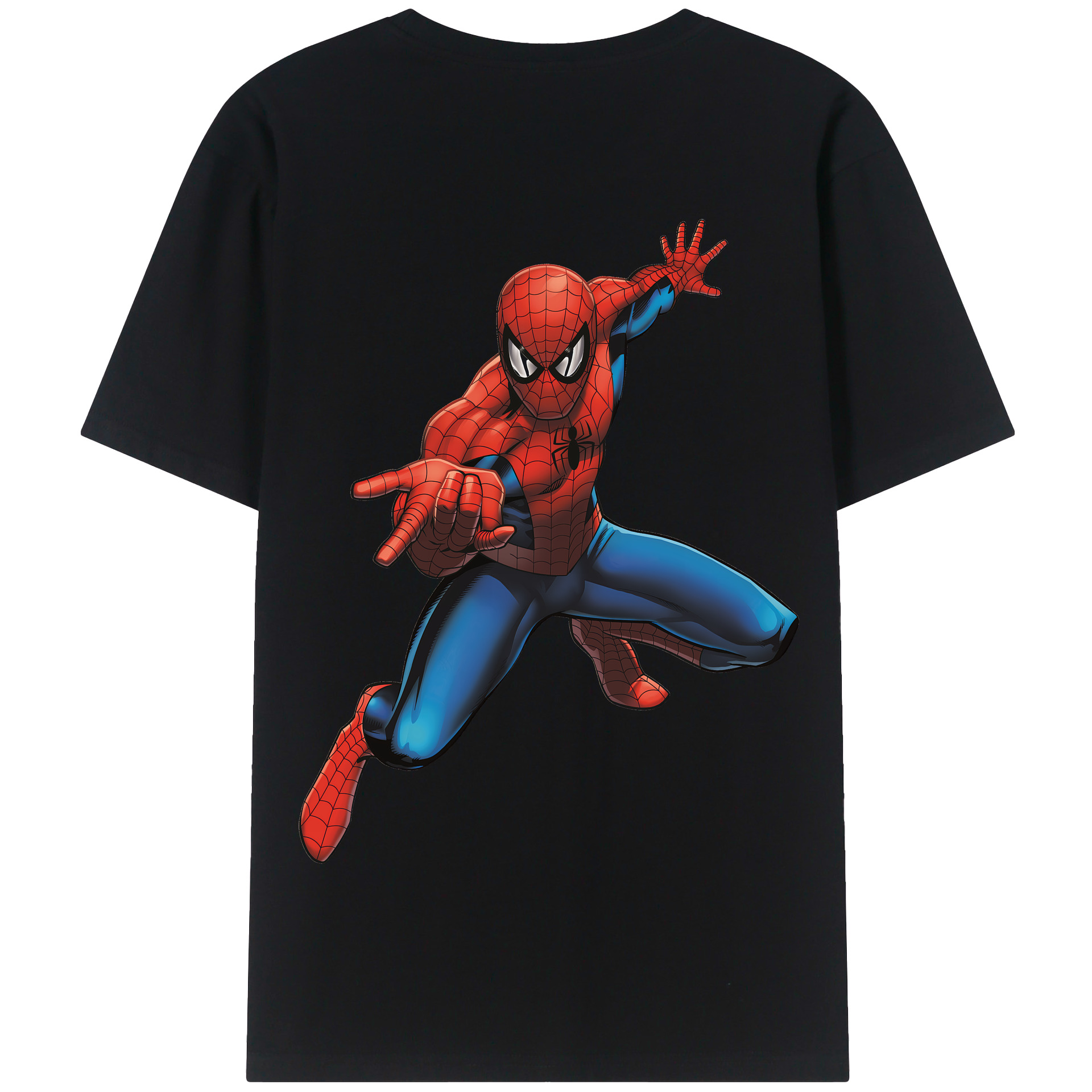 （画像用） Spider Man スパイダーマン 綿100％半袖Tシャツ（背面プリント）
