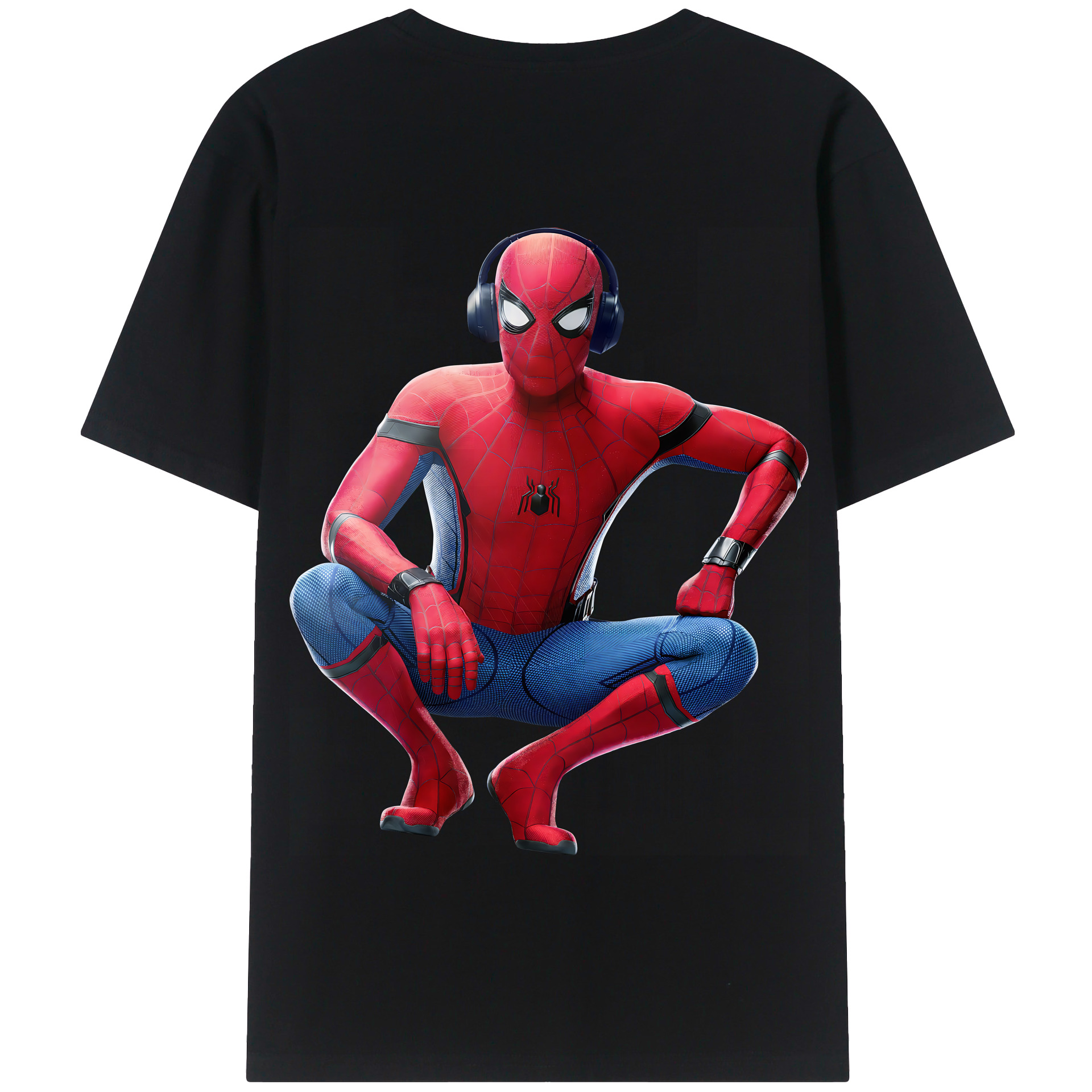 Spider Man スパイダーマン 綿100％半袖Tシャツ（背面プリント）