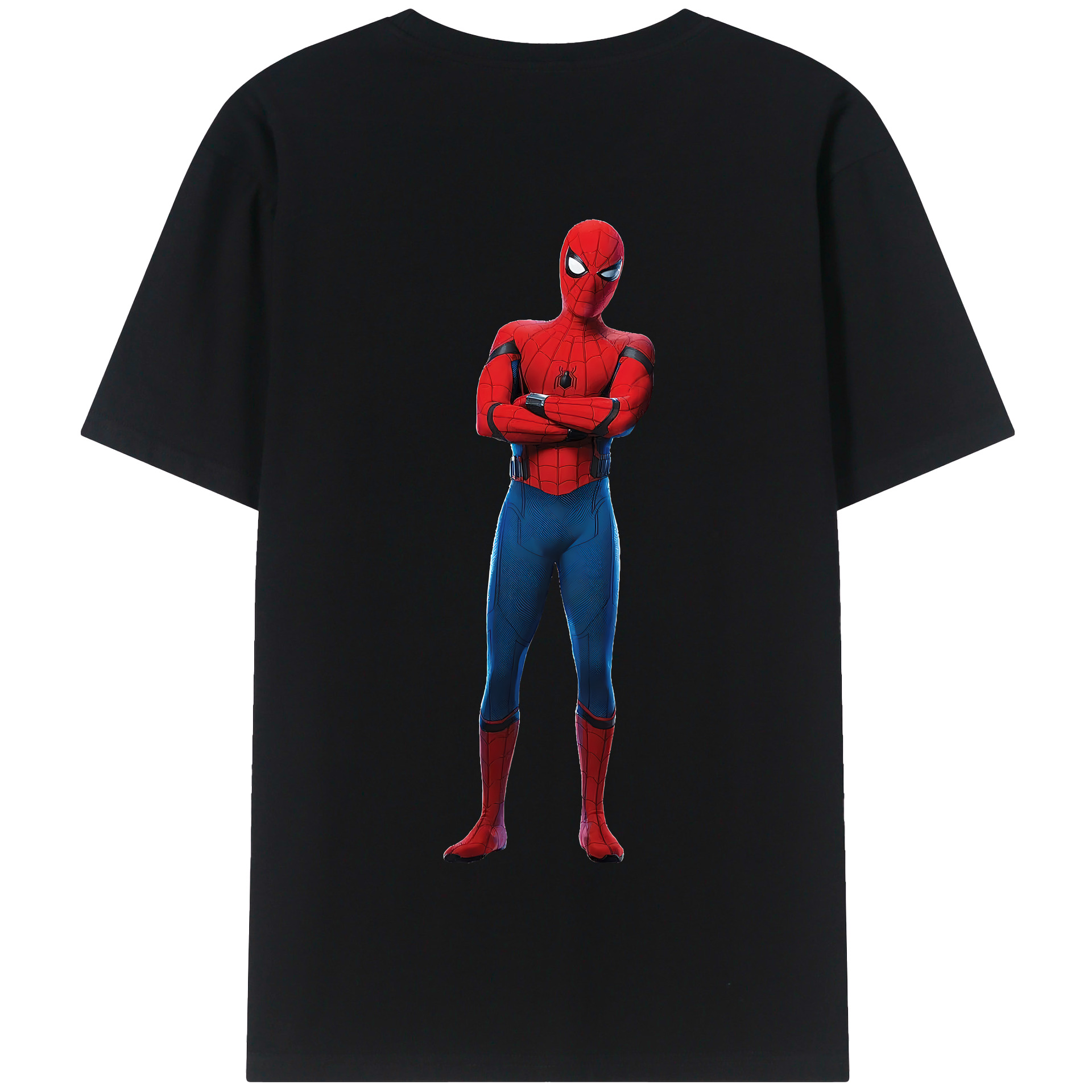 （画像用） Spider Man スパイダーマン 綿100％半袖Tシャツ（背面プリント）