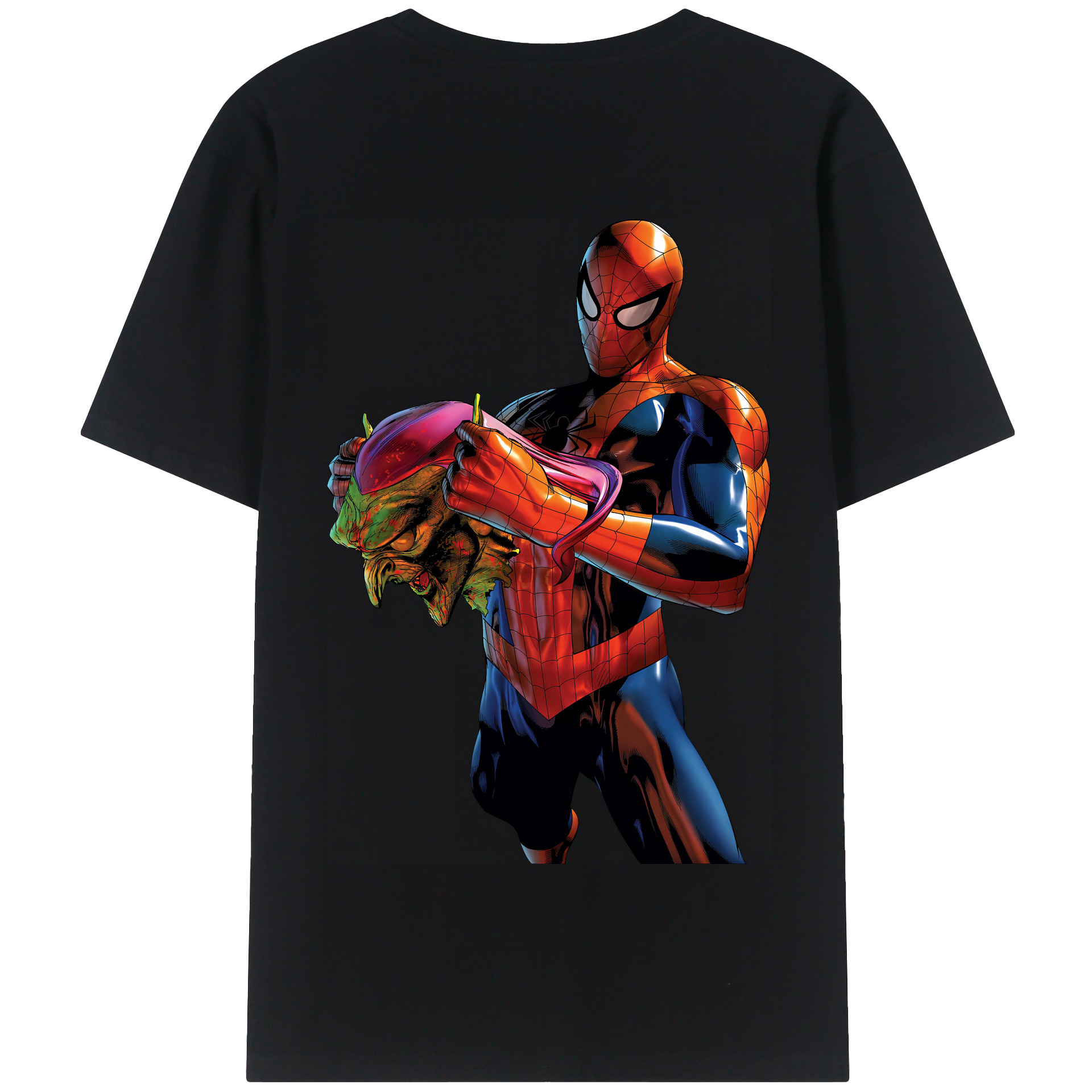 Spider Man スパイダーマン 綿100％半袖Tシャツ（背面プリント）