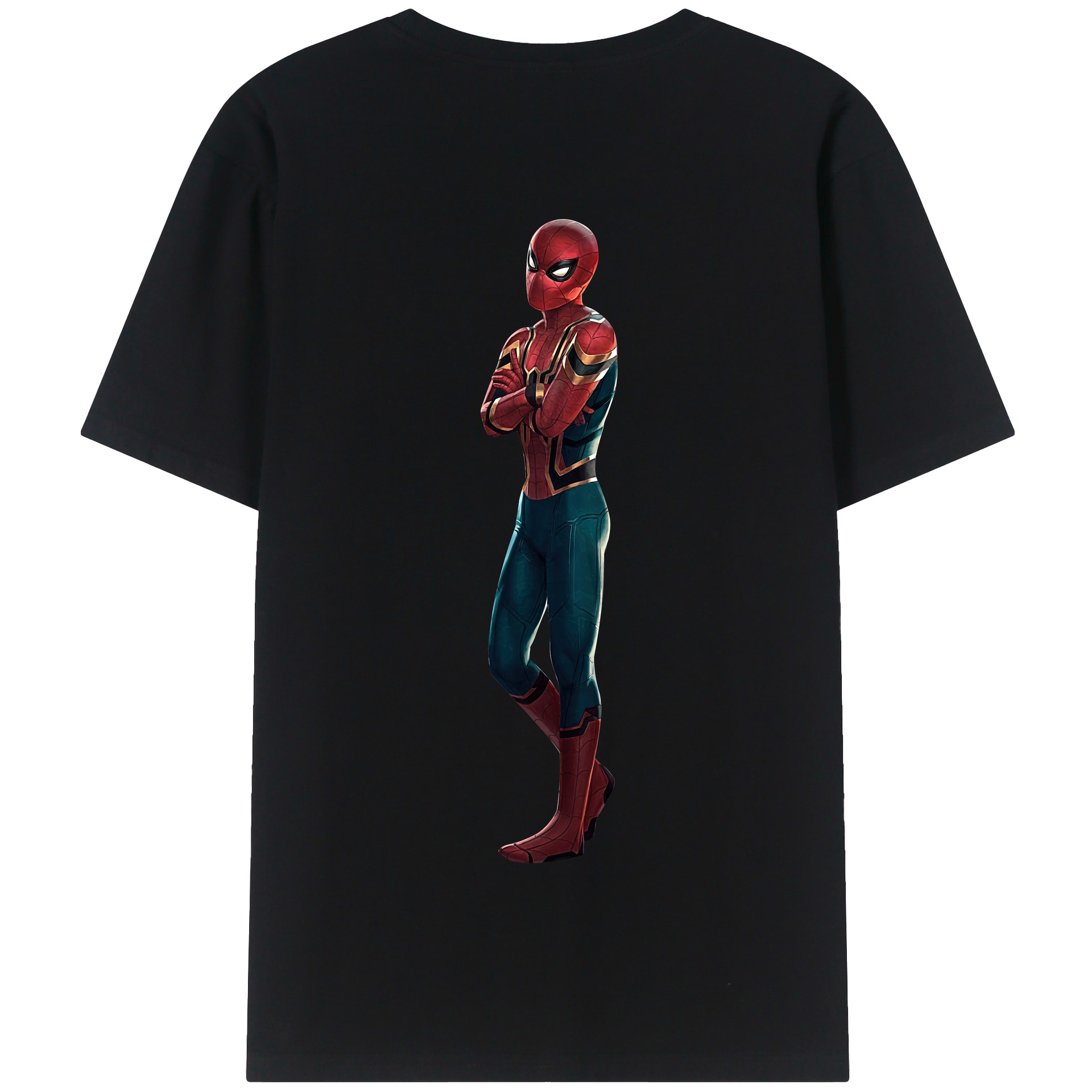 Spider Man スパイダーマン 綿100％半袖Tシャツ（背面プリント）