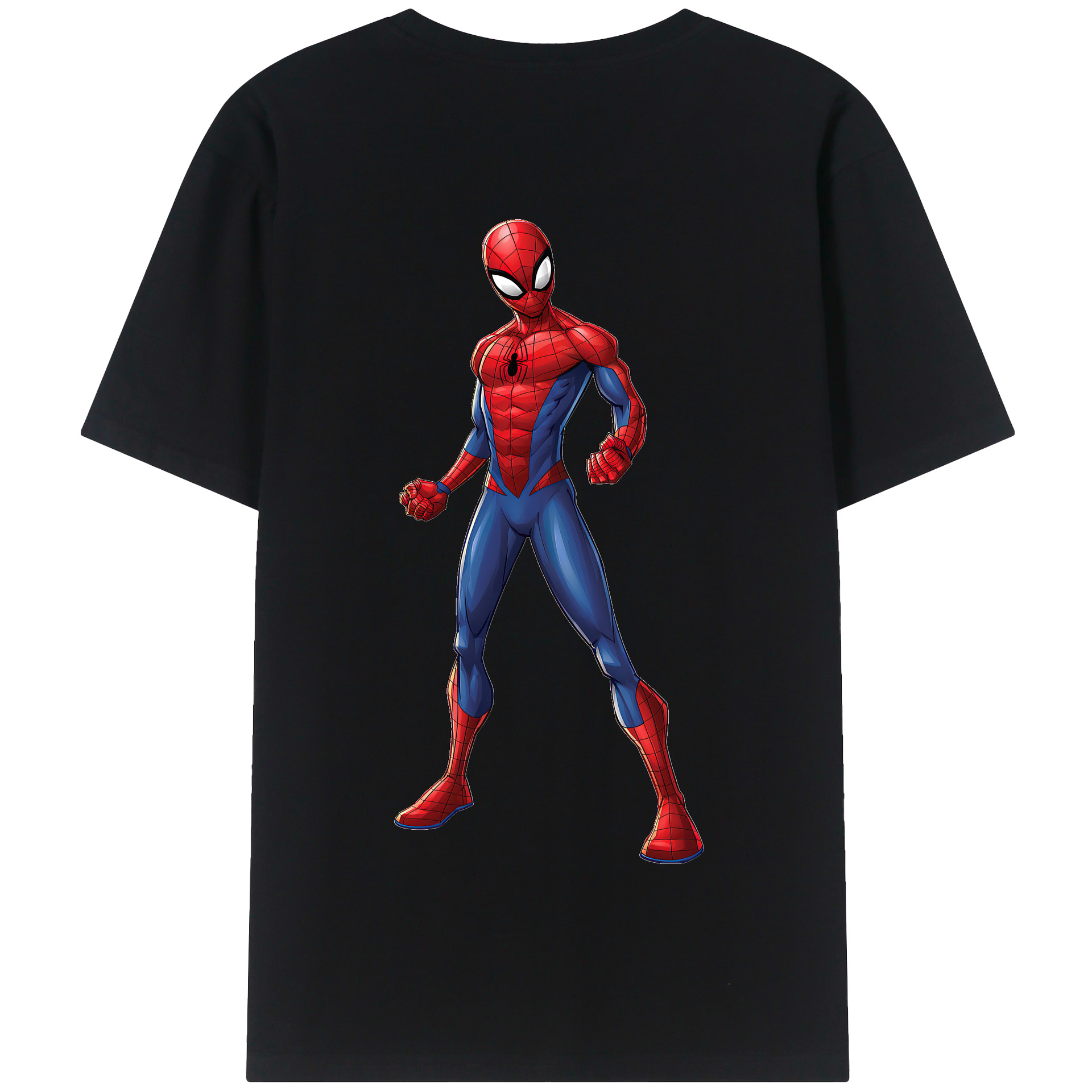 （画像用） Spider Man スパイダーマン 綿100％半袖Tシャツ（背面プリント）