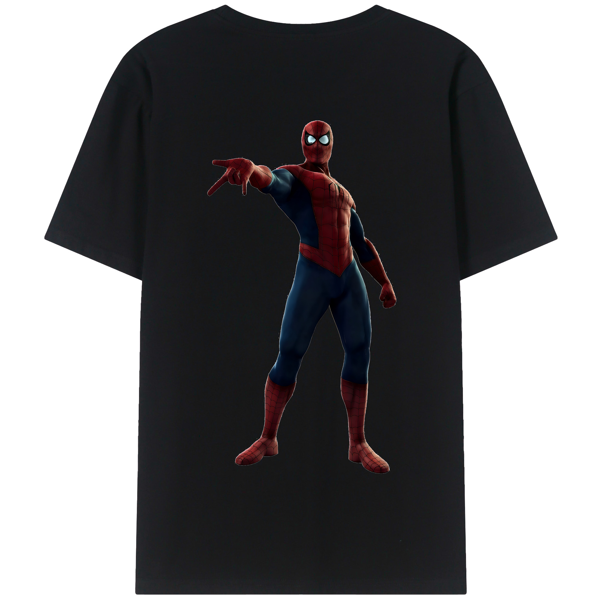 （画像用） Spider Man スパイダーマン 綿100％半袖Tシャツ（背面プリント）
