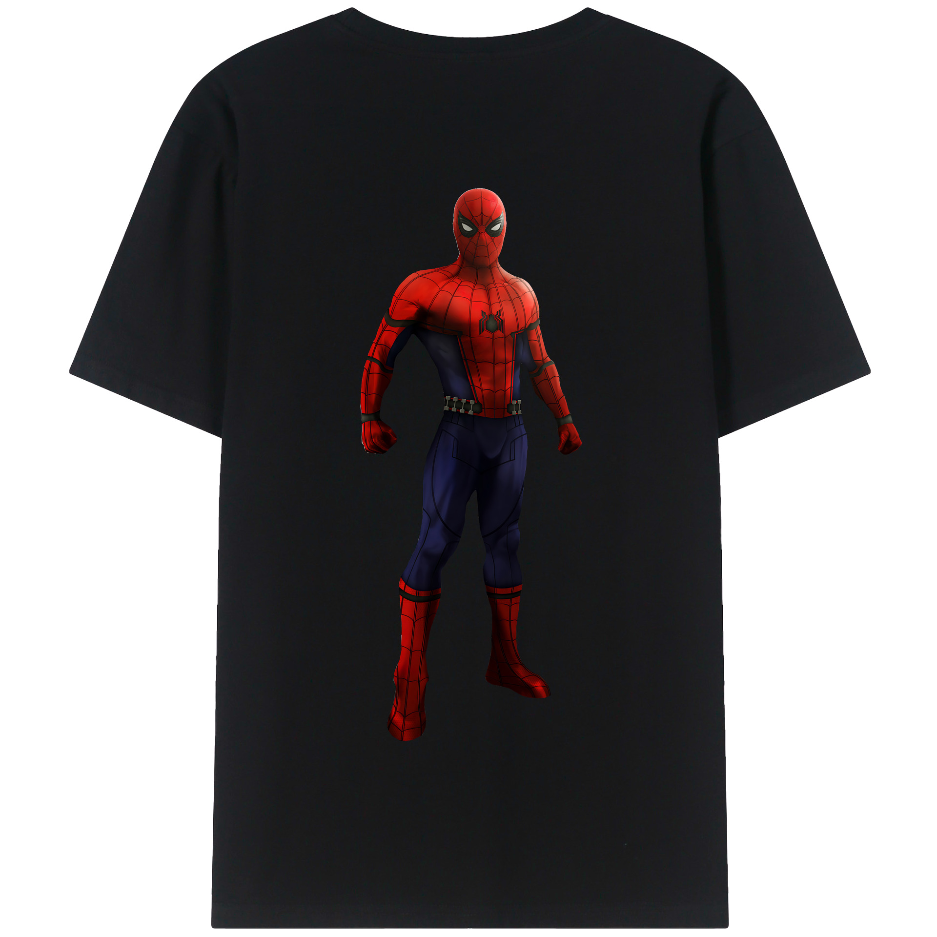 （画像用） Spider Man スパイダーマン 綿100％半袖Tシャツ（背面プリント）