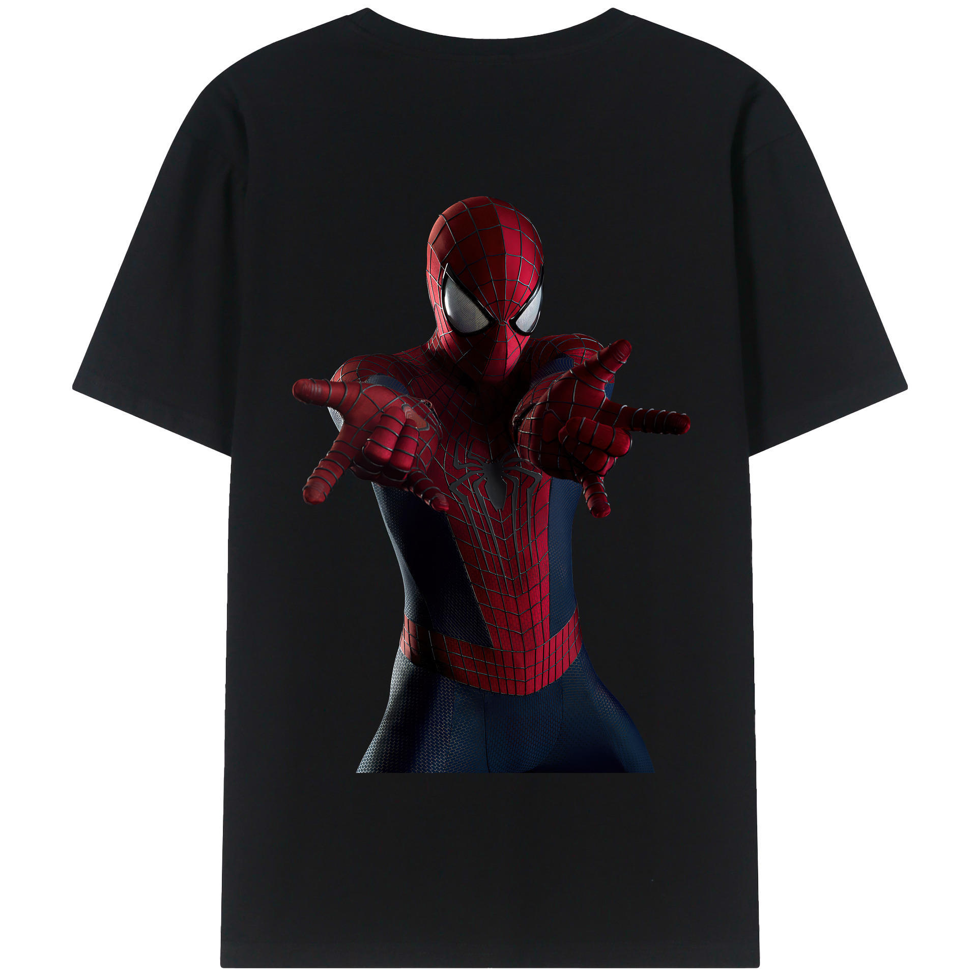 （画像用） Spider Man スパイダーマン 綿100％半袖Tシャツ（背面プリント）