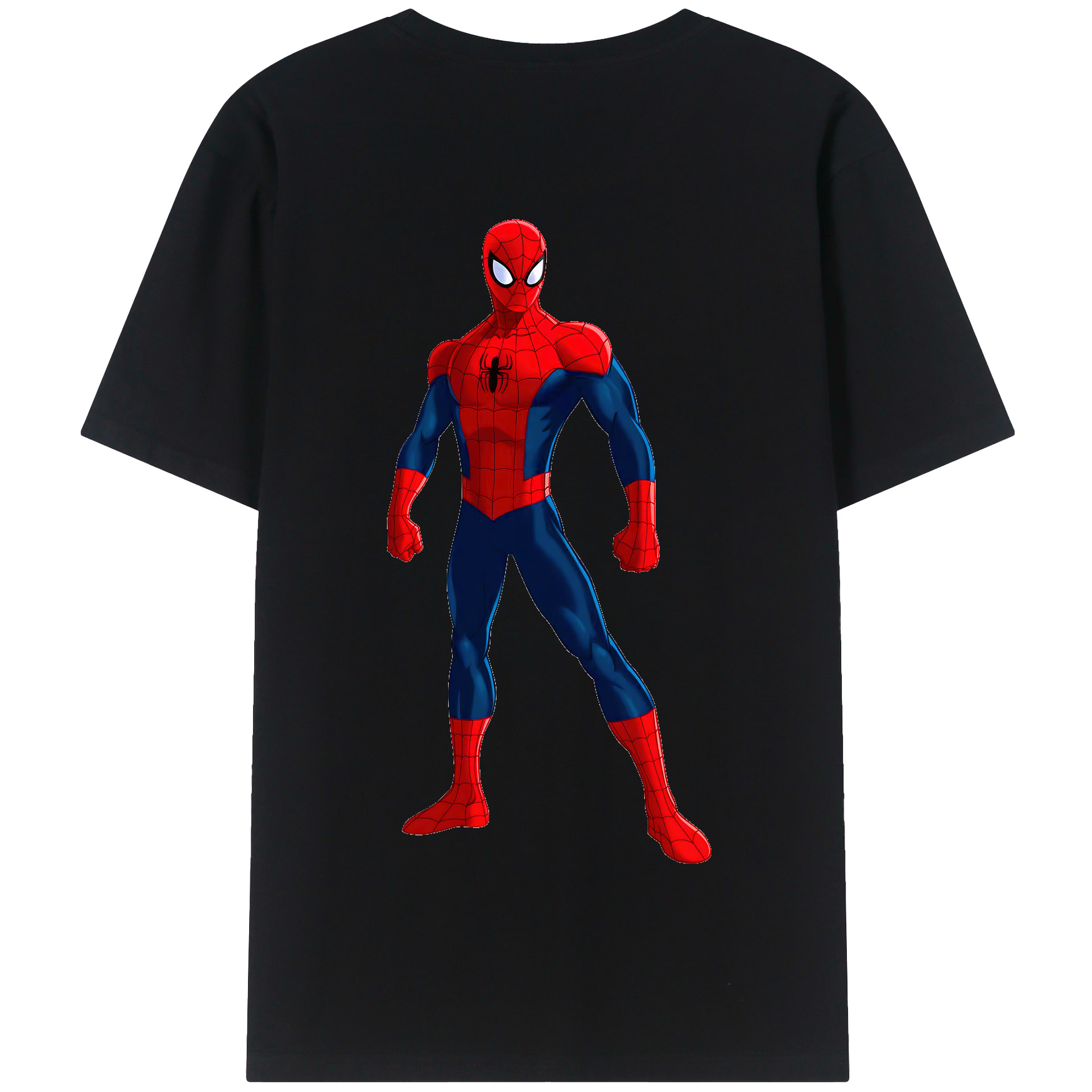 （画像用） Spider Man スパイダーマン 綿100％半袖Tシャツ（背面プリント）