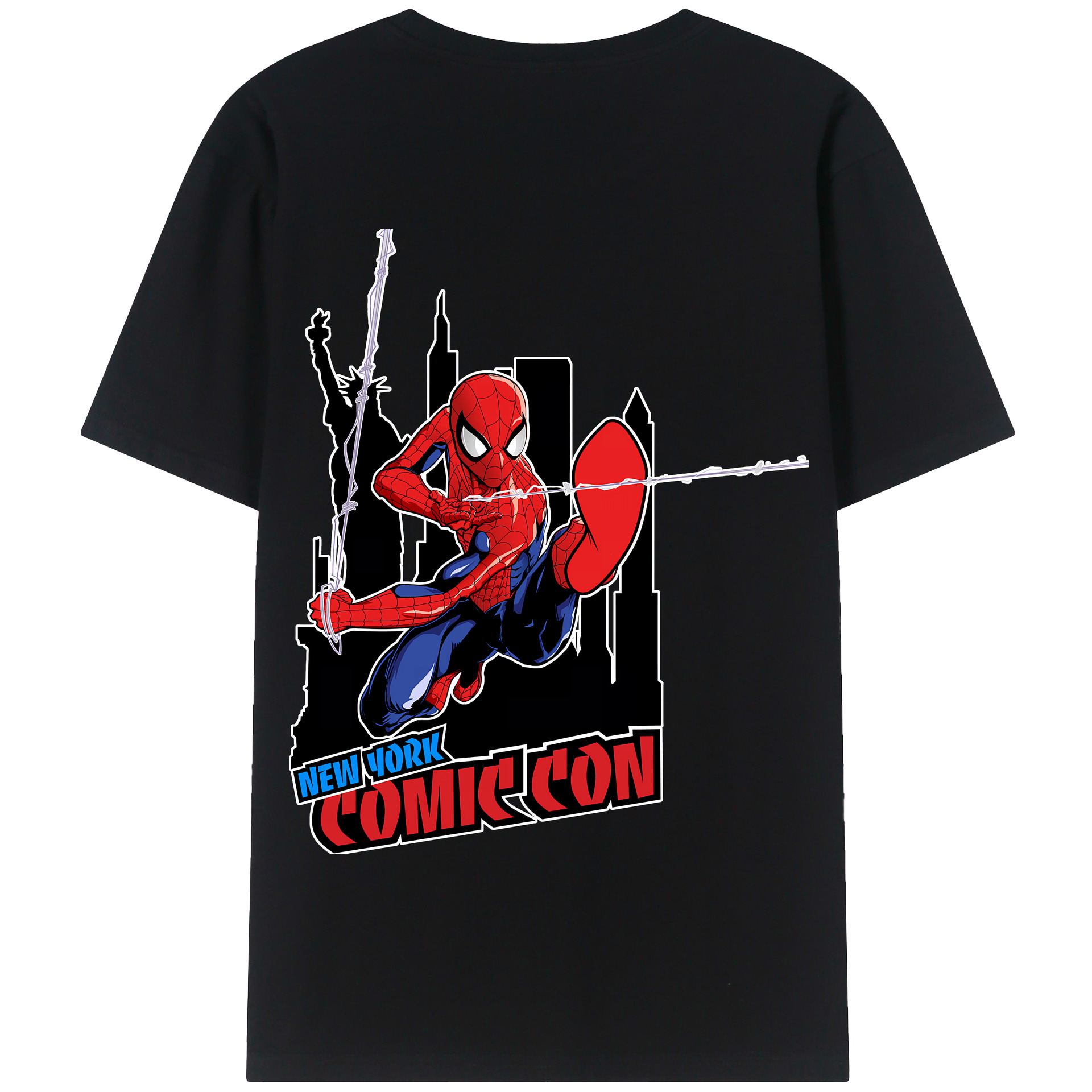 Spider Man スパイダーマン 綿100％半袖Tシャツ（背面プリント）