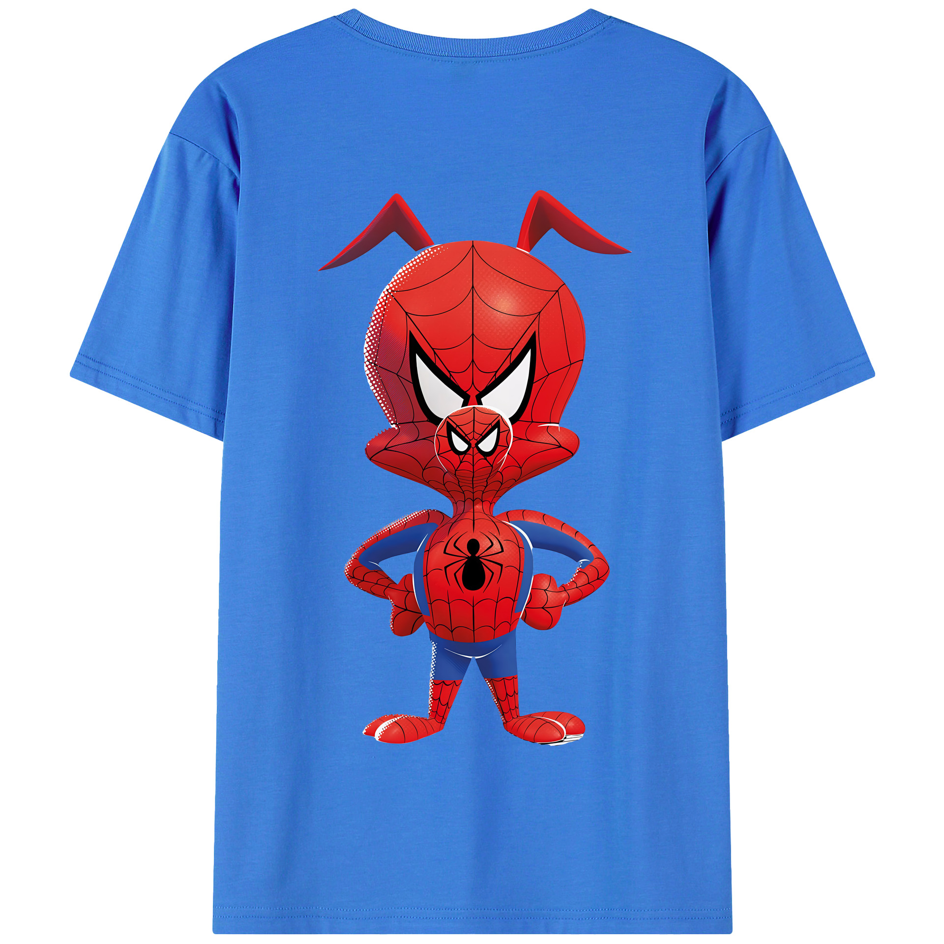 （画像用） Spider Man スパイダーマン 綿100％半袖Tシャツ（背面プリント）