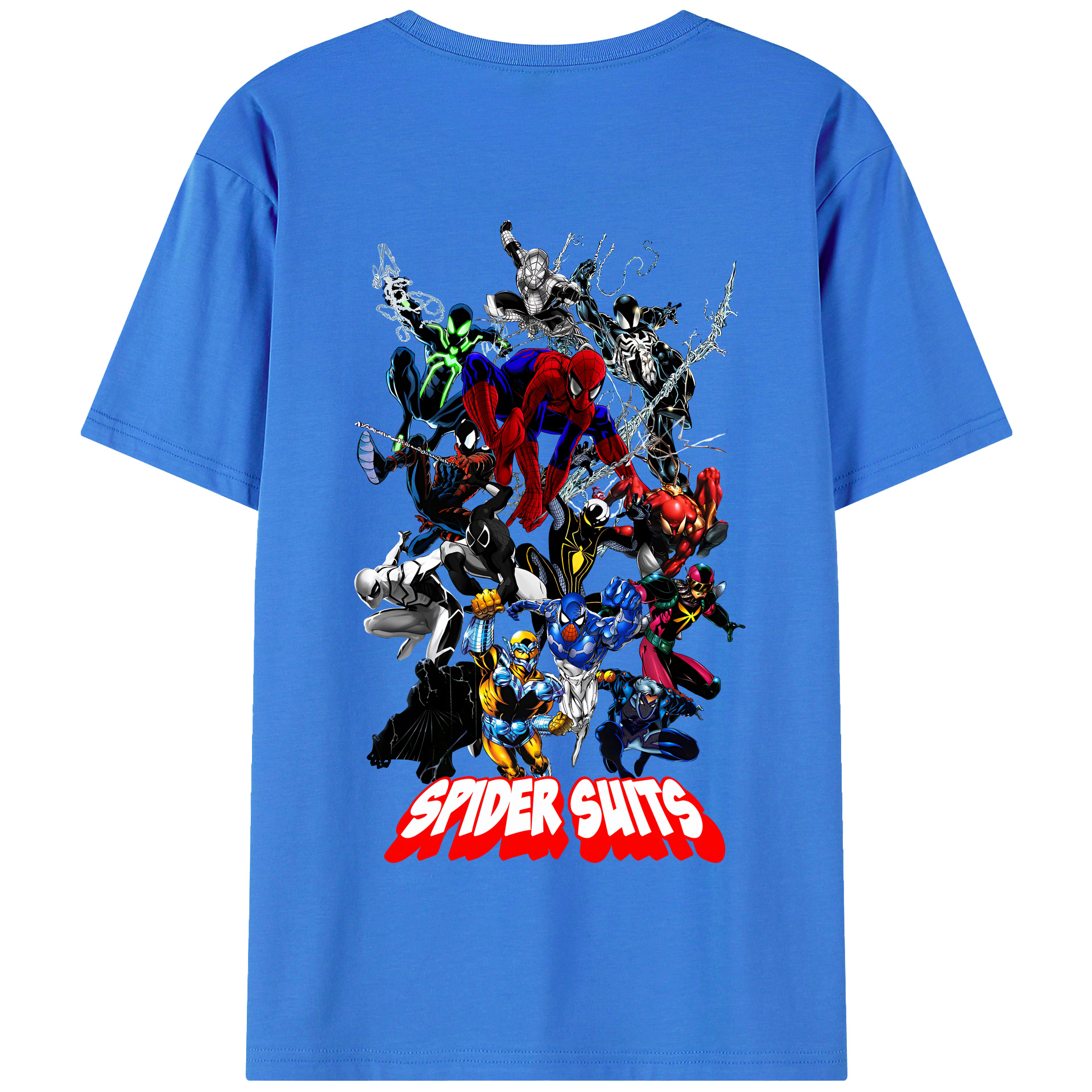 （画像用） Spider Man スパイダーマン 綿100％半袖Tシャツ（背面プリント）