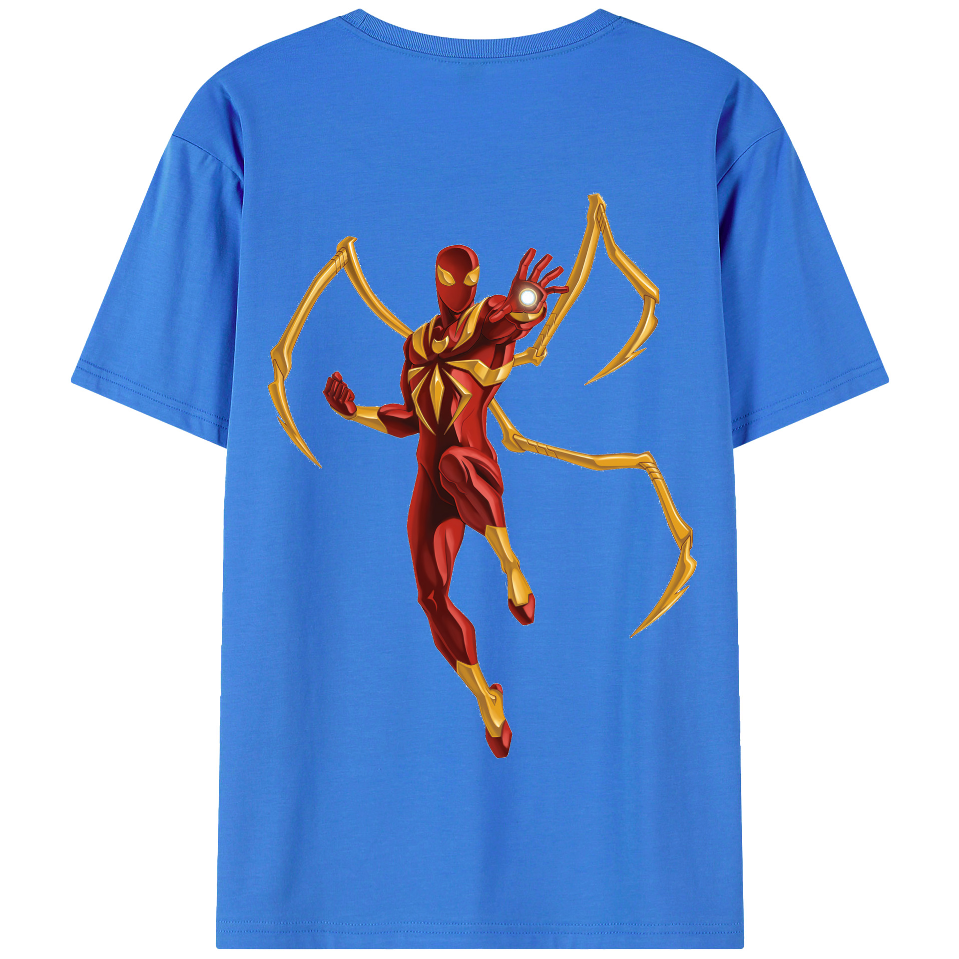 （画像用） Spider Man スパイダーマン 綿100％半袖Tシャツ（背面プリント）