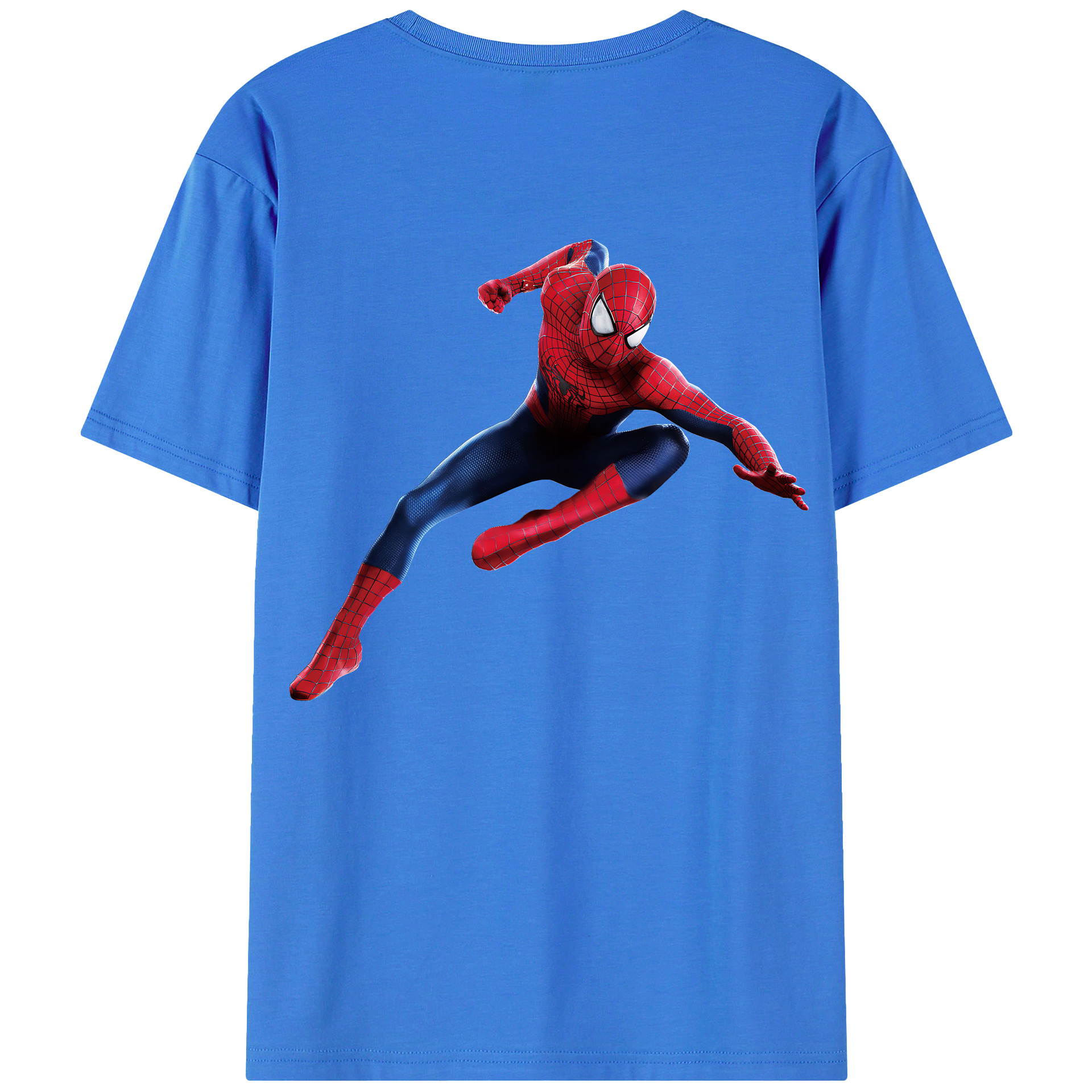 （画像用） Spider Man スパイダーマン 綿100％半袖Tシャツ（背面プリント）