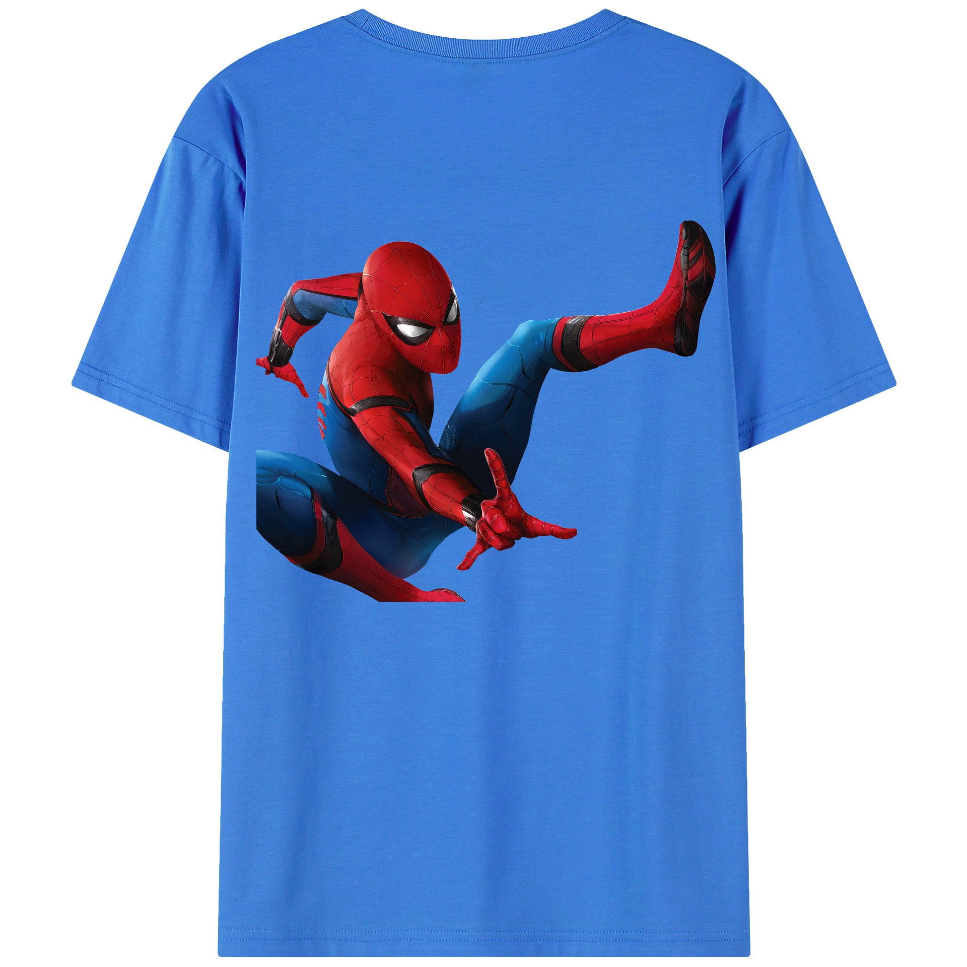 （画像用） Spider Man スパイダーマン 綿100％半袖Tシャツ（背面プリント）